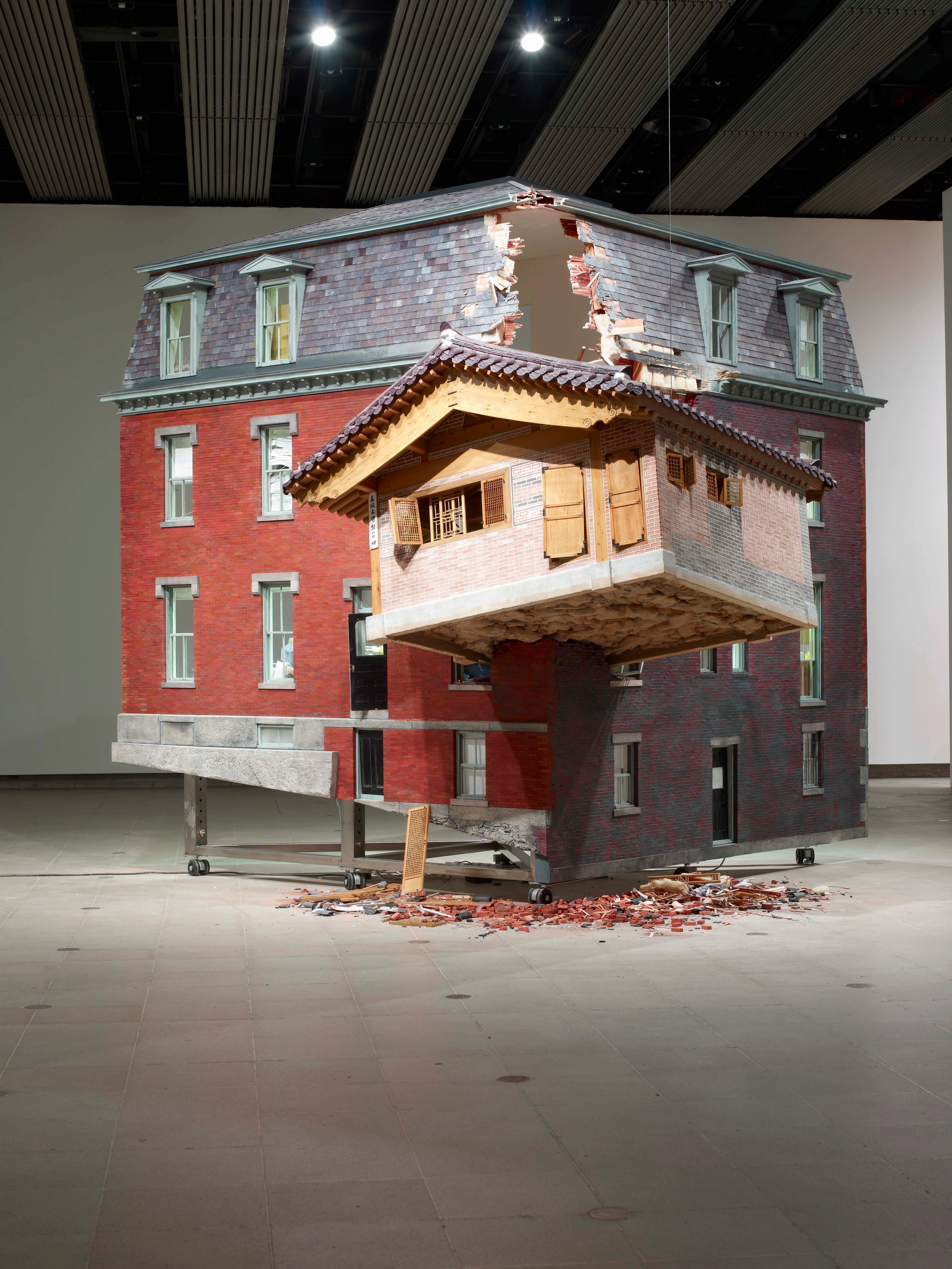 Installation view of Psycho Buildings: Artists and Architecture at Hayward Gallery