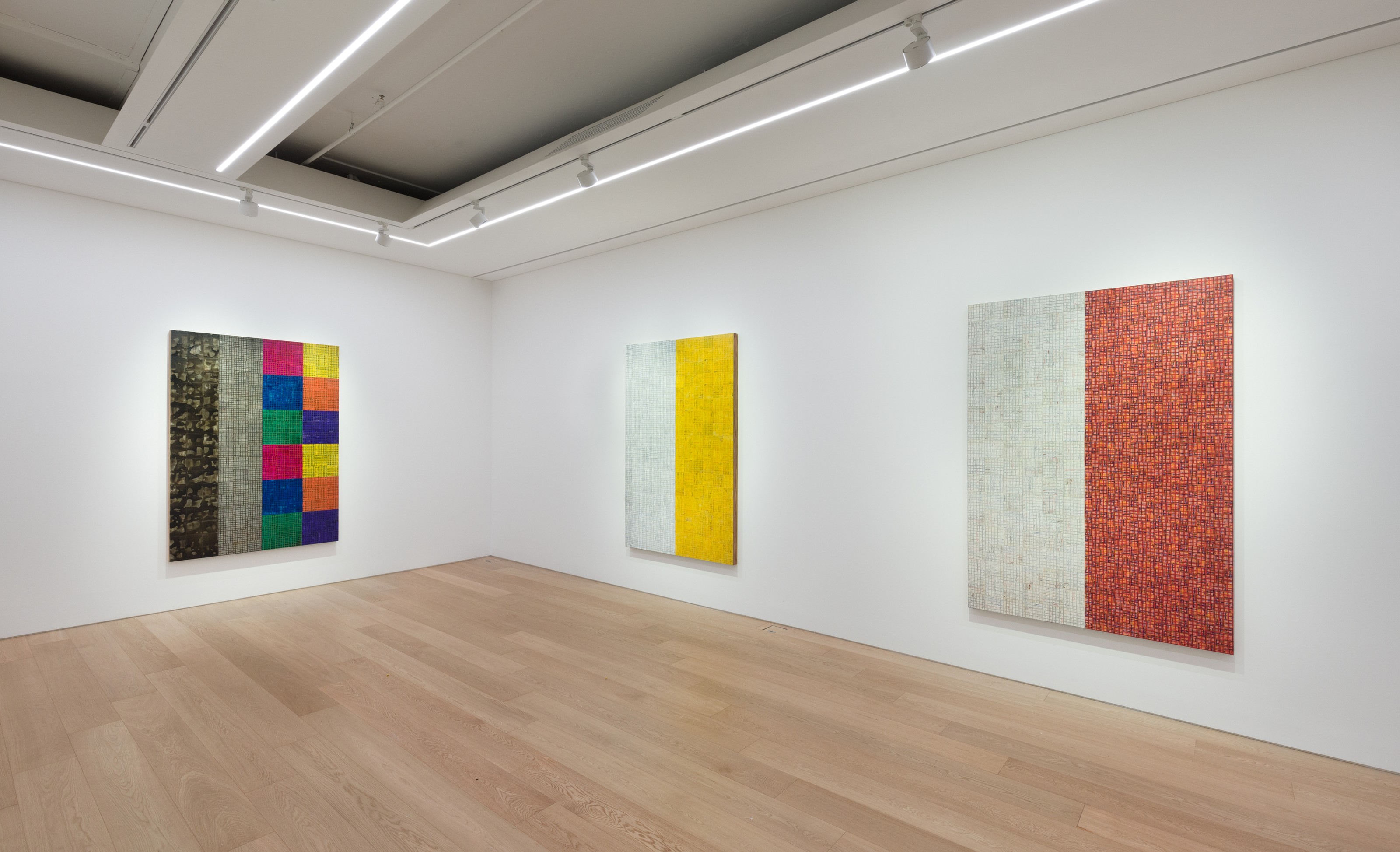 Installation view of McArthur Binion at Lehmann Maupin Seoul