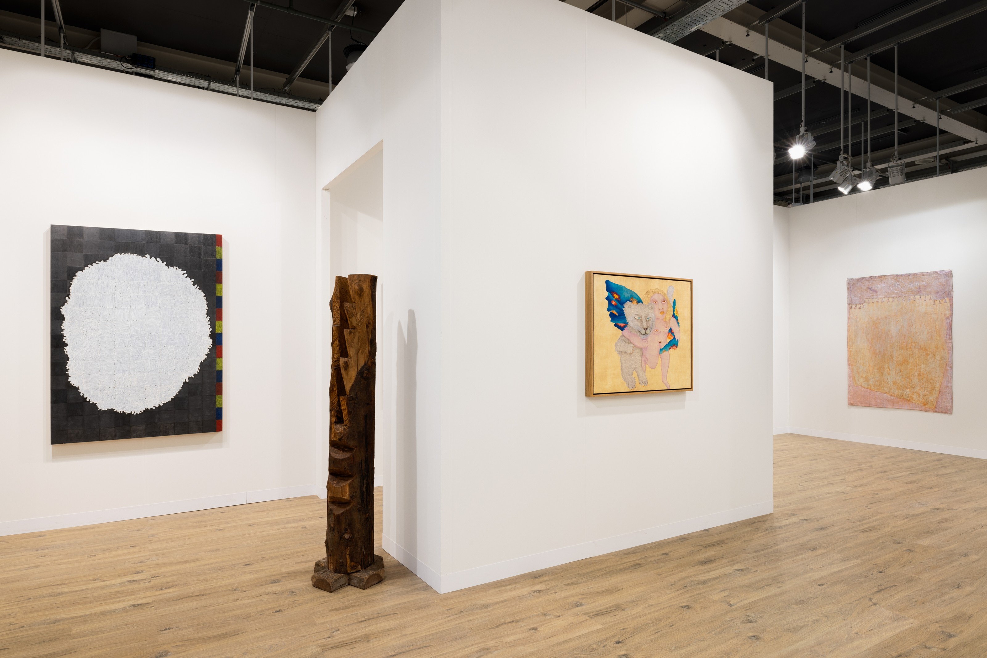 Installation view of Lehmann Maupin, Booth K15 at Art Basel