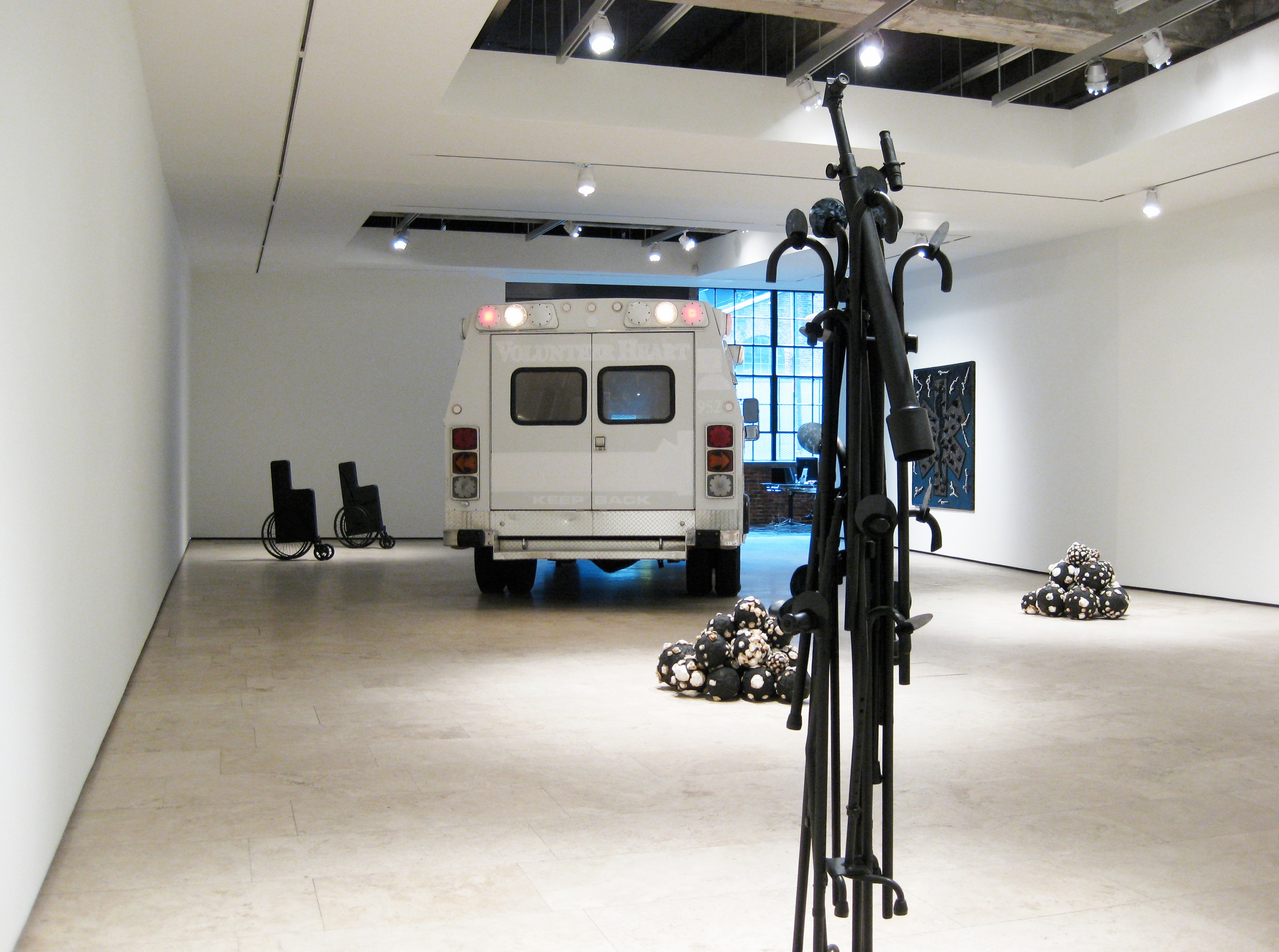 Installation view of LIVESupport at Lehmann Maupin New York