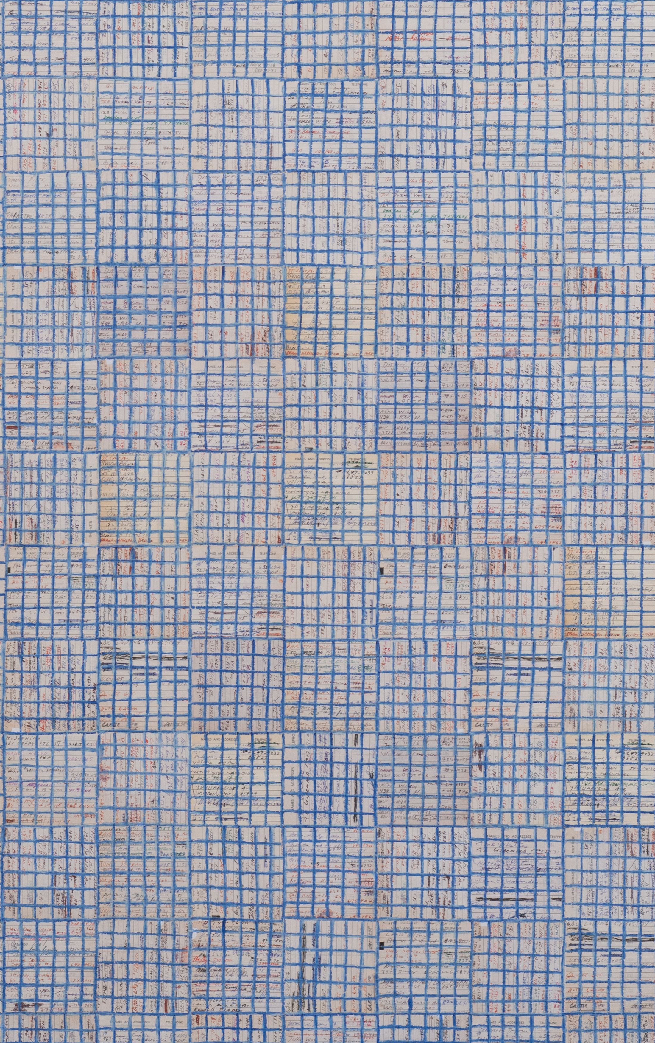 Detail of painting by McArthur Binion