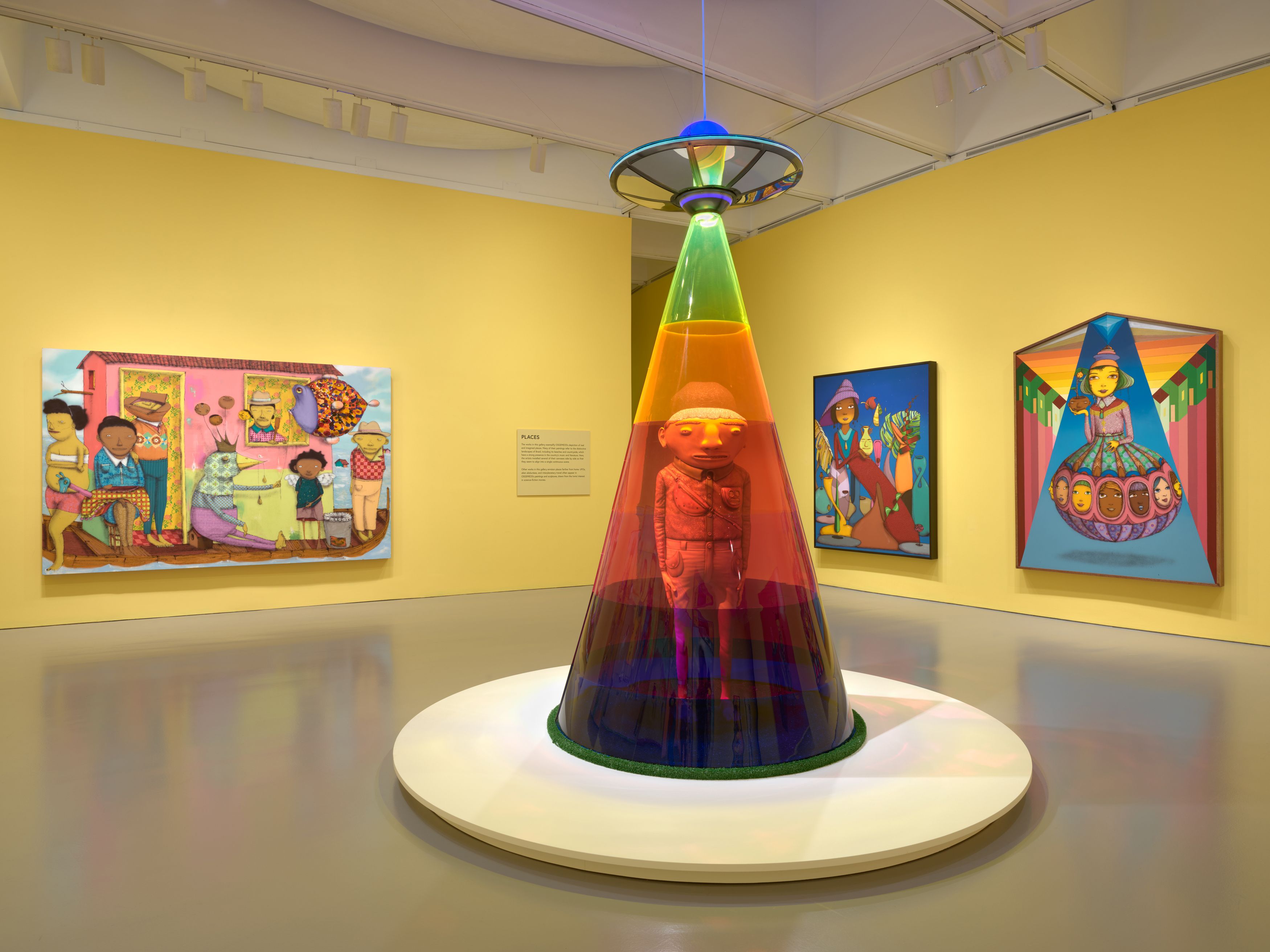 Installation view of OSGEMEOS