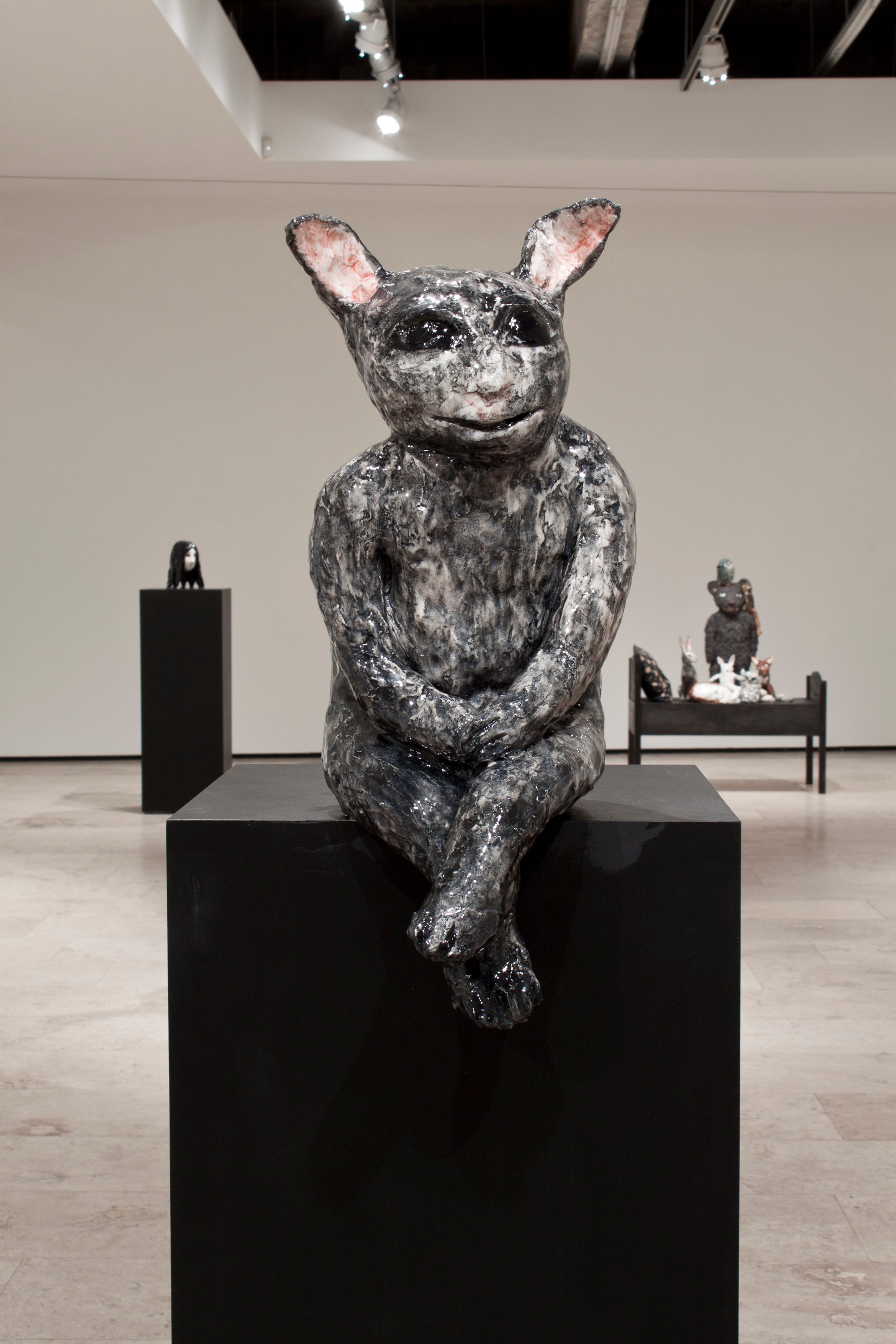 Installation view of Sounds of Dogs and Youth at Lehmann Maupin New York