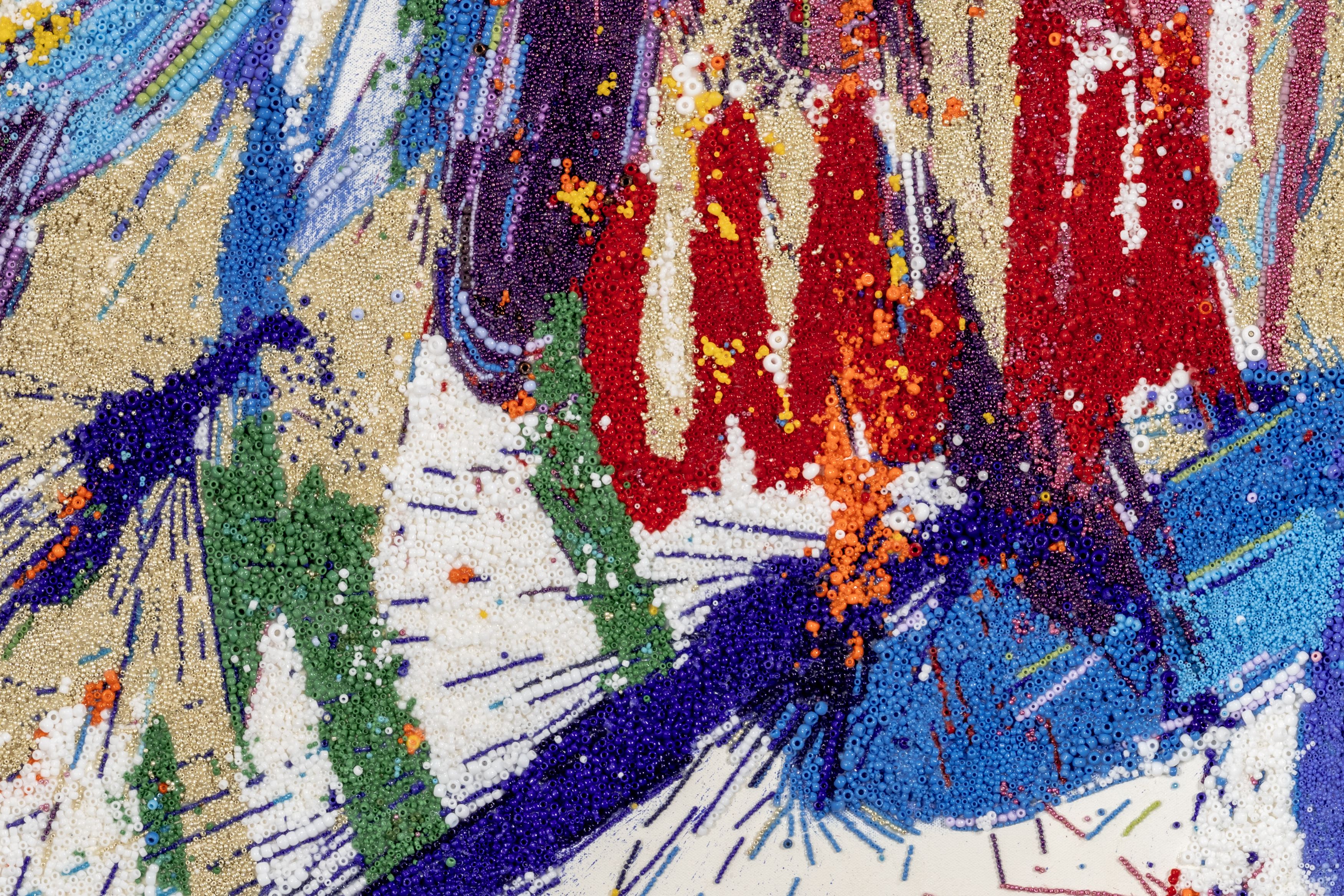 Detail of wall work by Liza Lou