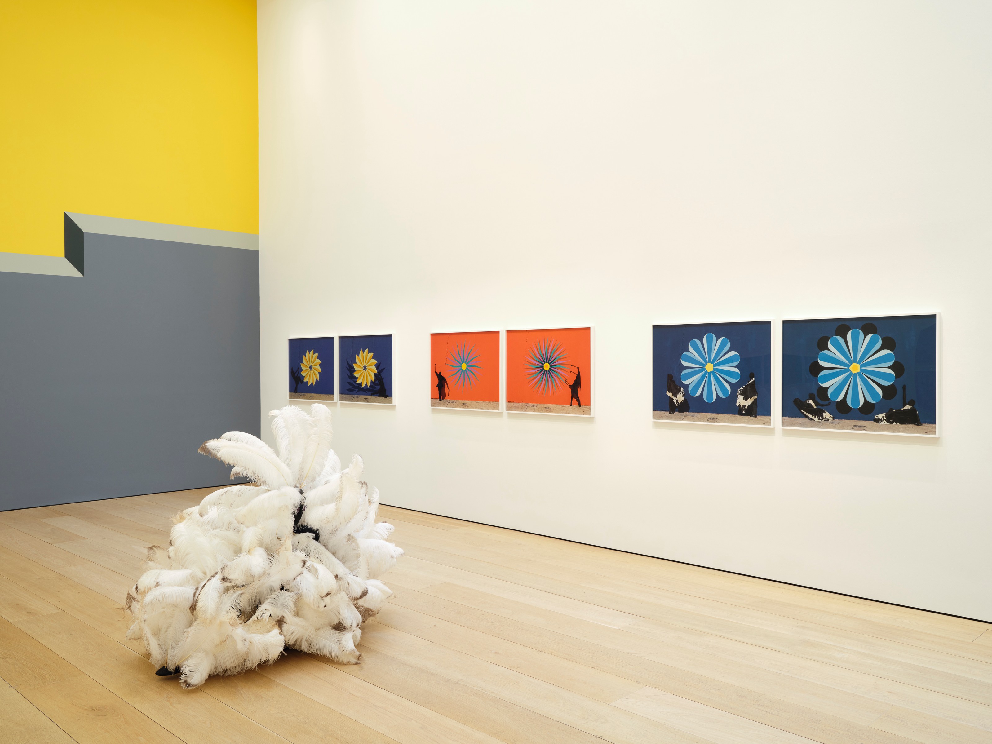 Installation view of Robin Rhode at Lehmann Maupin New York