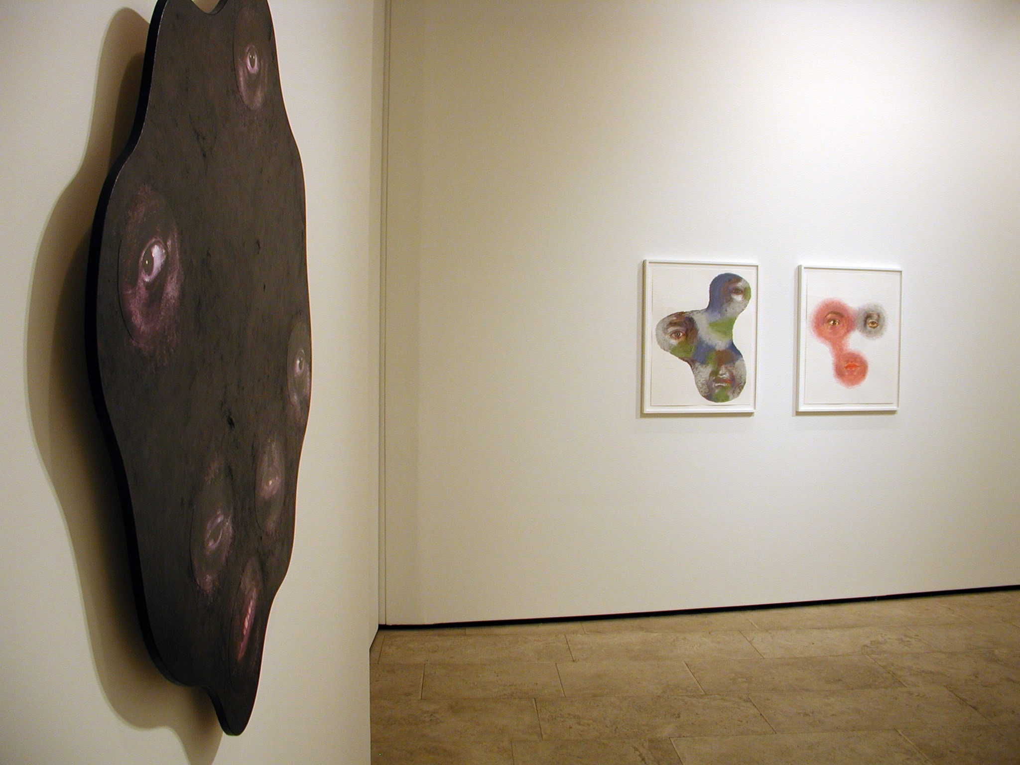 Installation view of Tony Oursler at Lehmann Maupin New York
