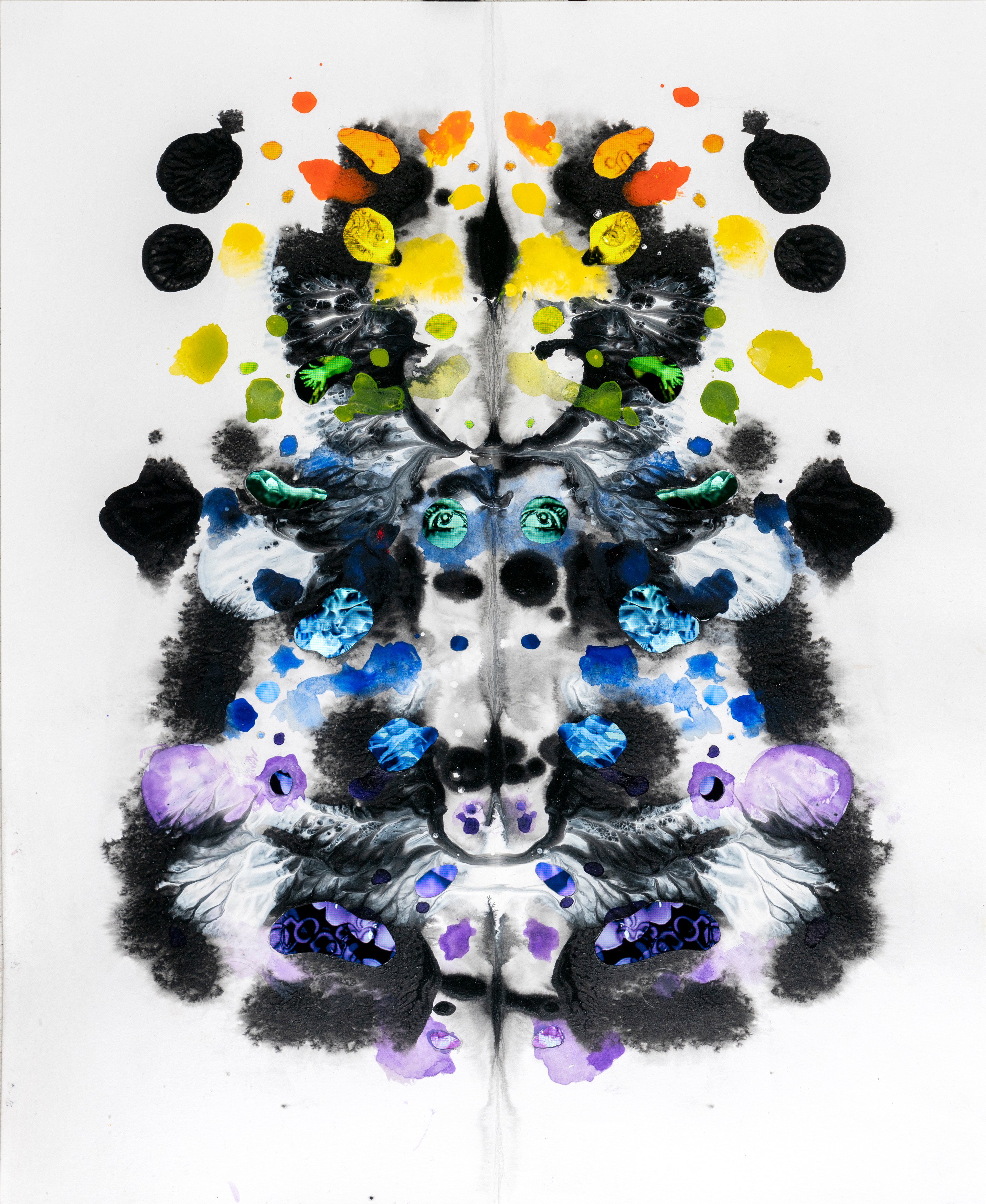 Painting with video by Tony Oursler