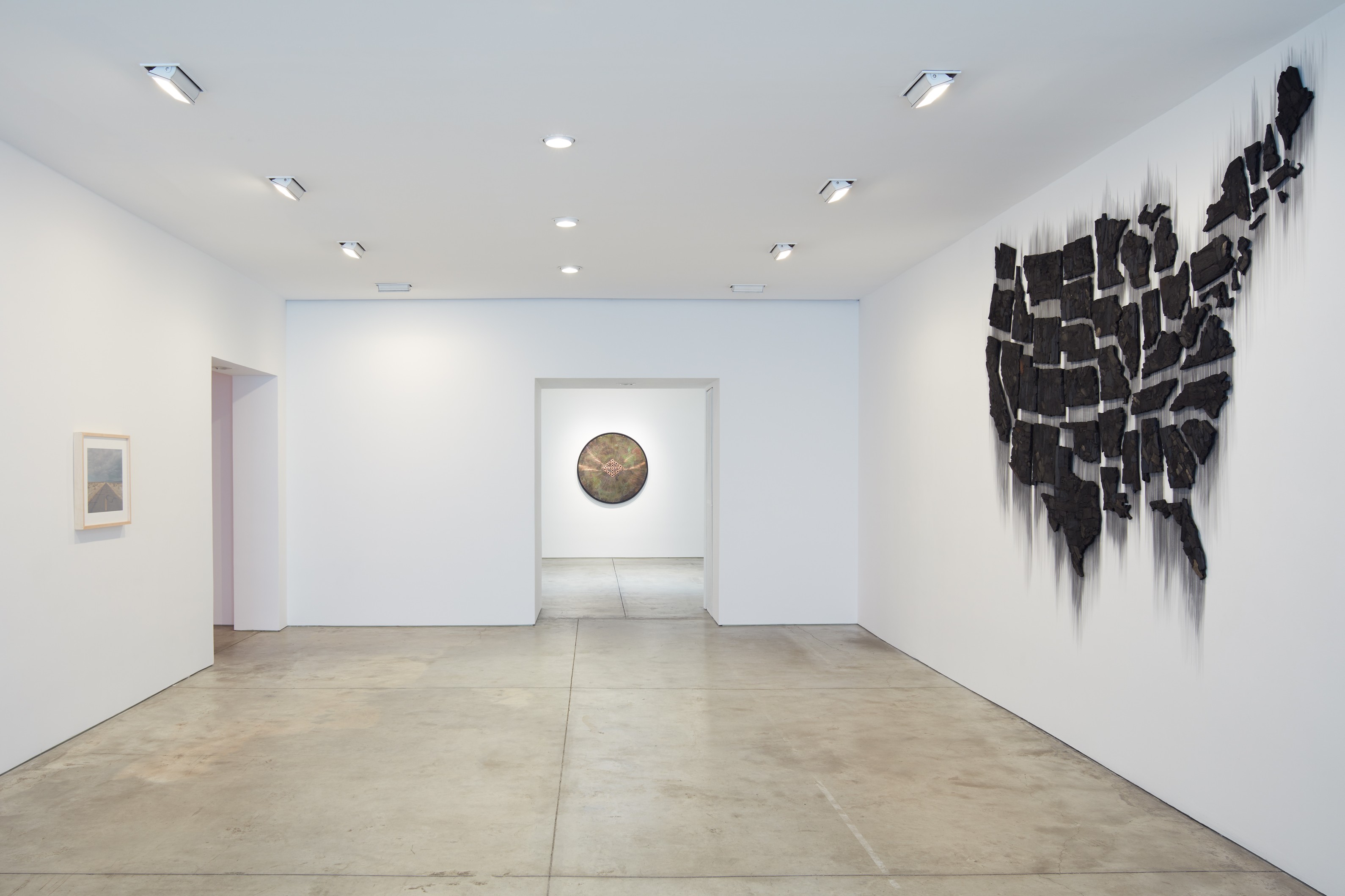 Installation view of American Landscape at Lehmann Maupin New York