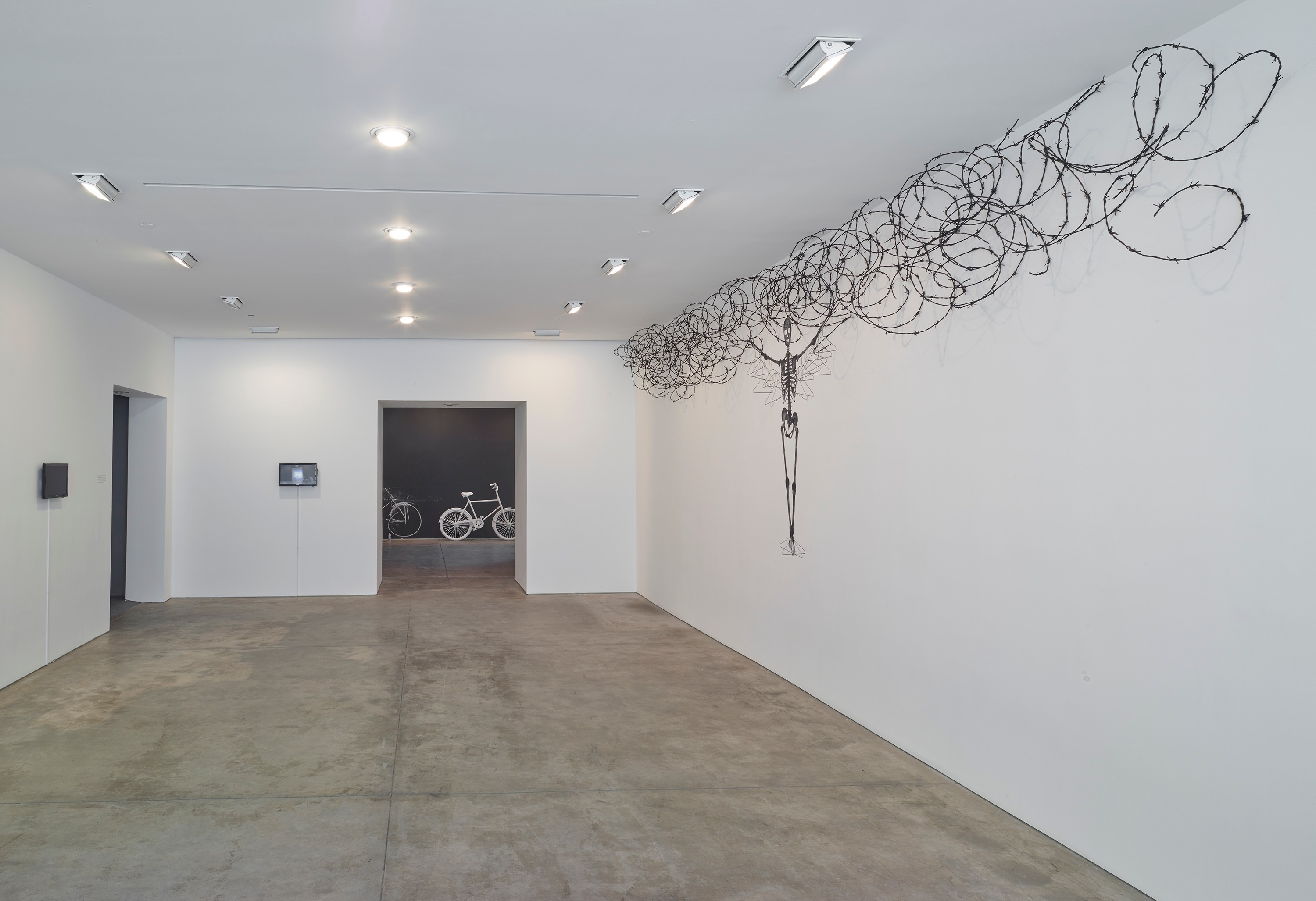 Installation view of Robin Rhode at Lehmann Maupin New York