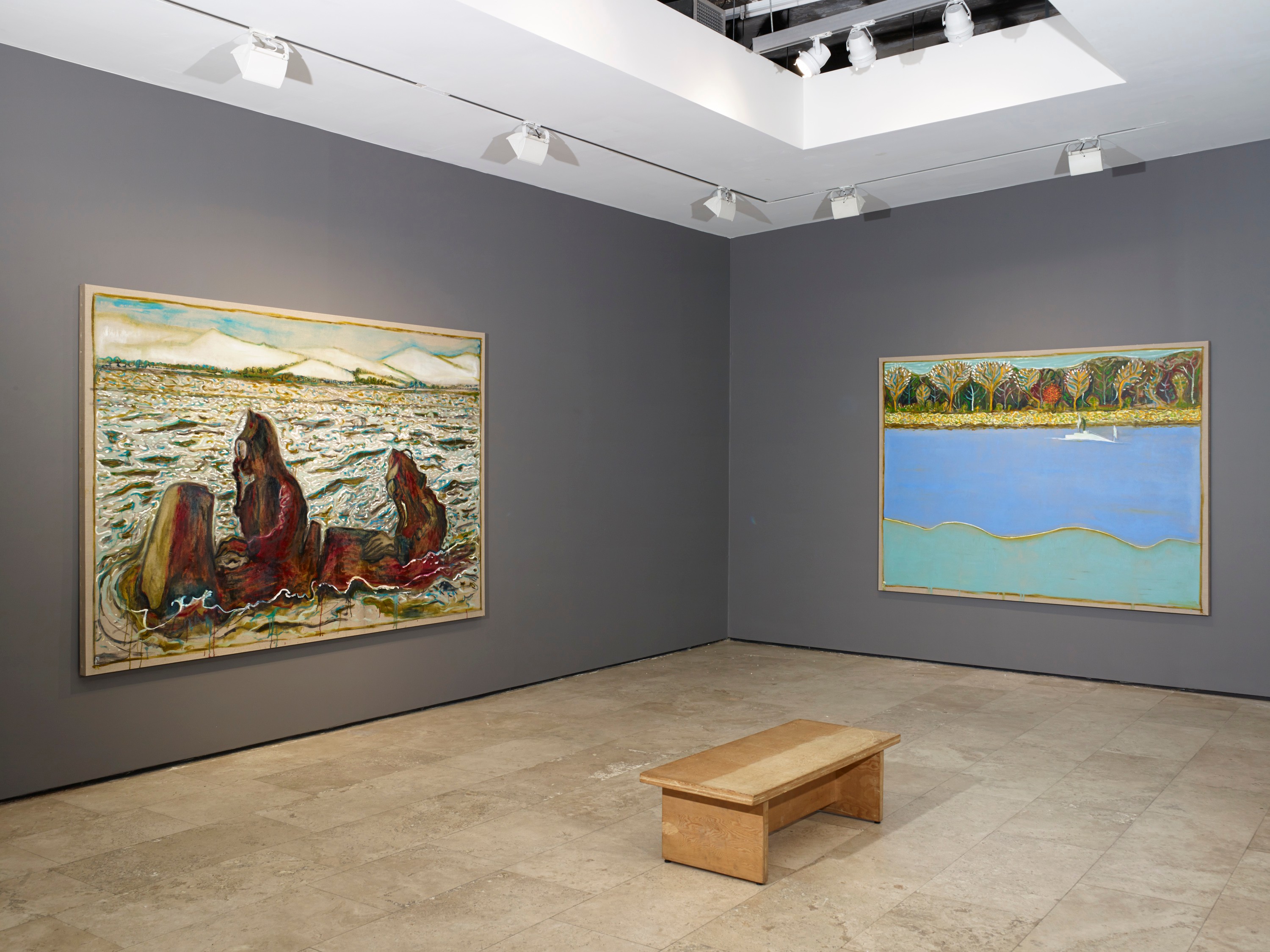 Installation view of Billy Childish at Lehmann Maupin New York