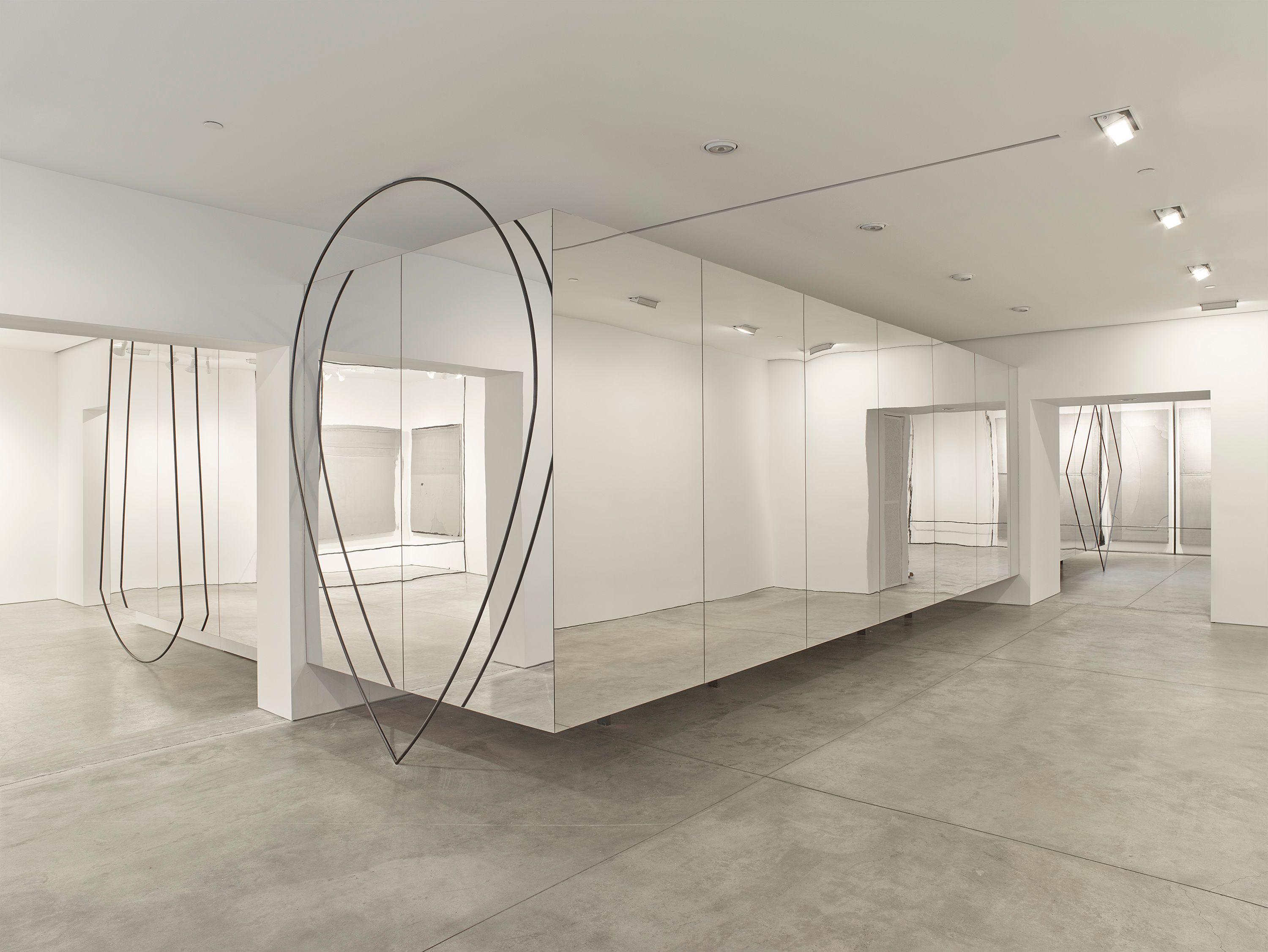 Installation view of Liu Wei at Lehmann Maupin New York