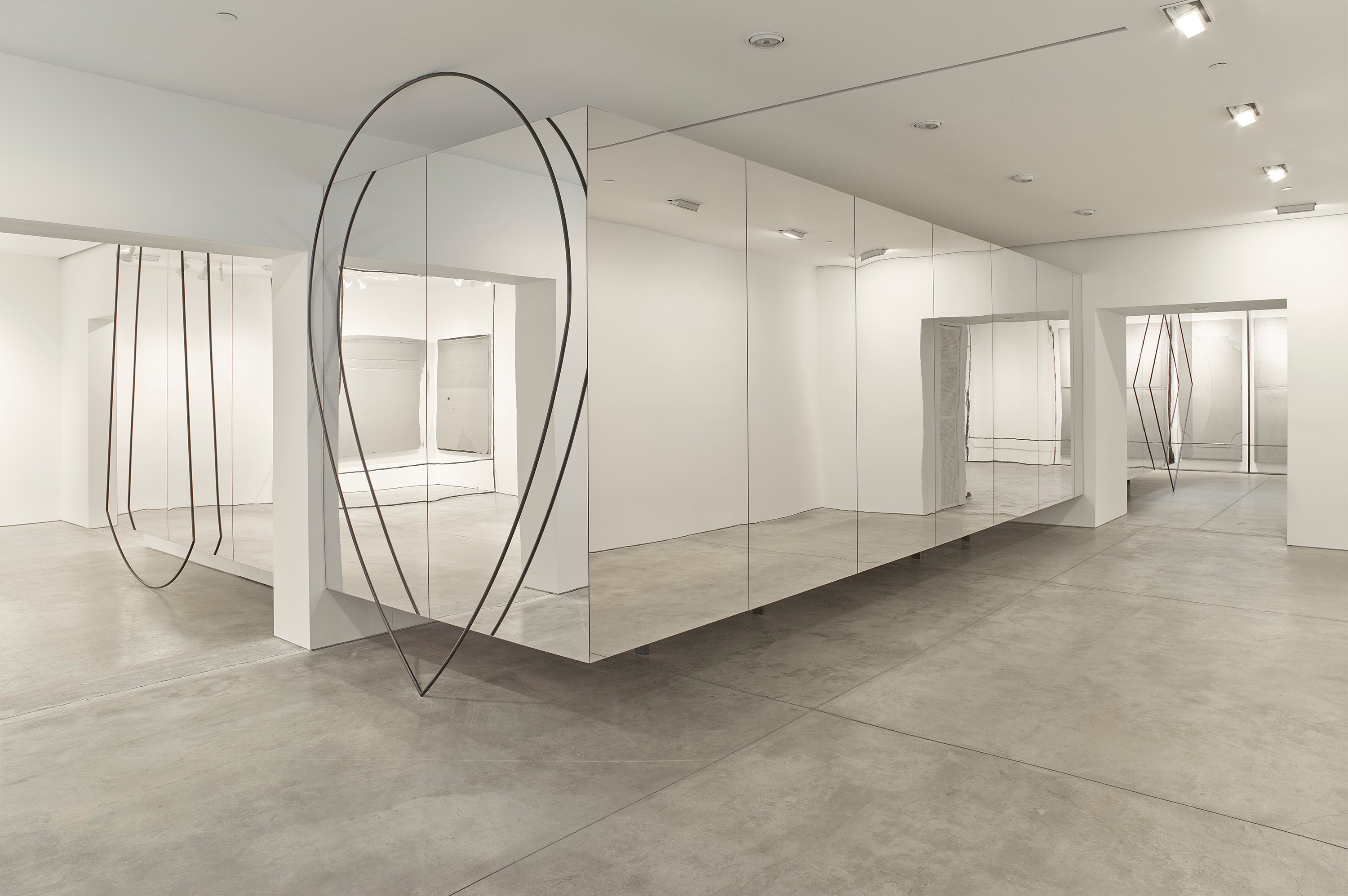 Installation view of Liu Wei at Lehmann Maupin New York