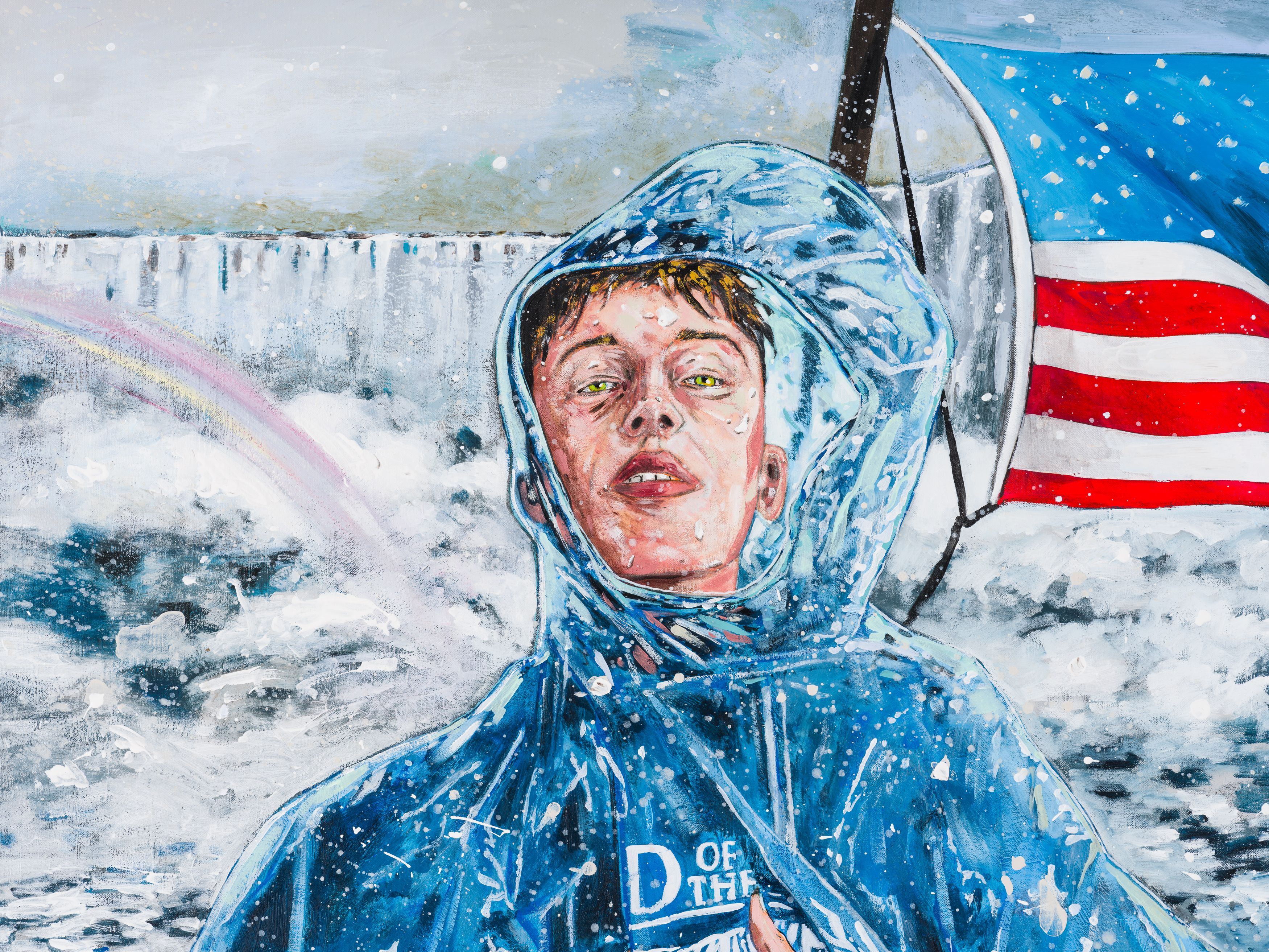 Detail of painting by Hernan Bas