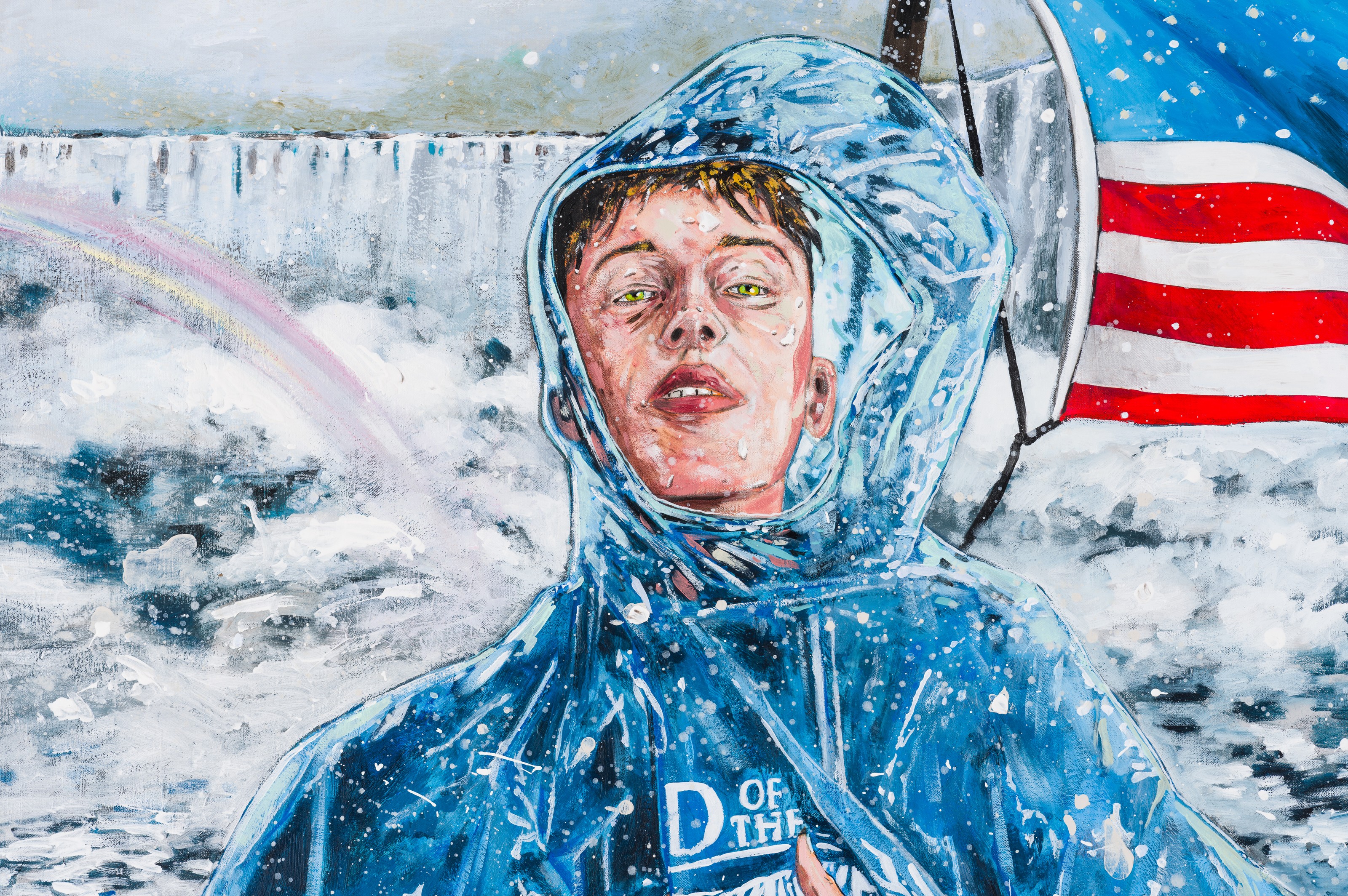 Detail of painting by Hernan Bas