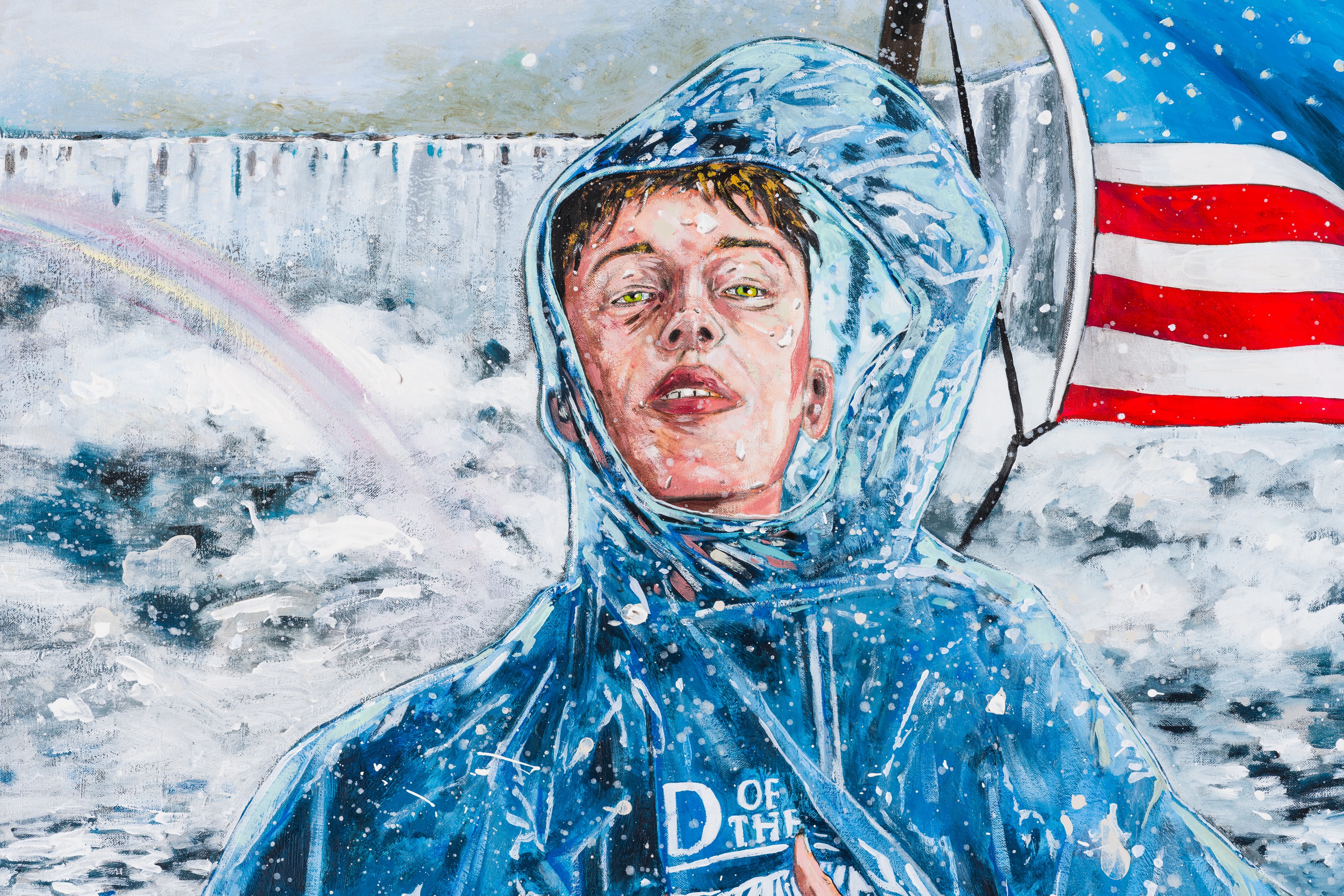Detail of painting by Hernan Bas