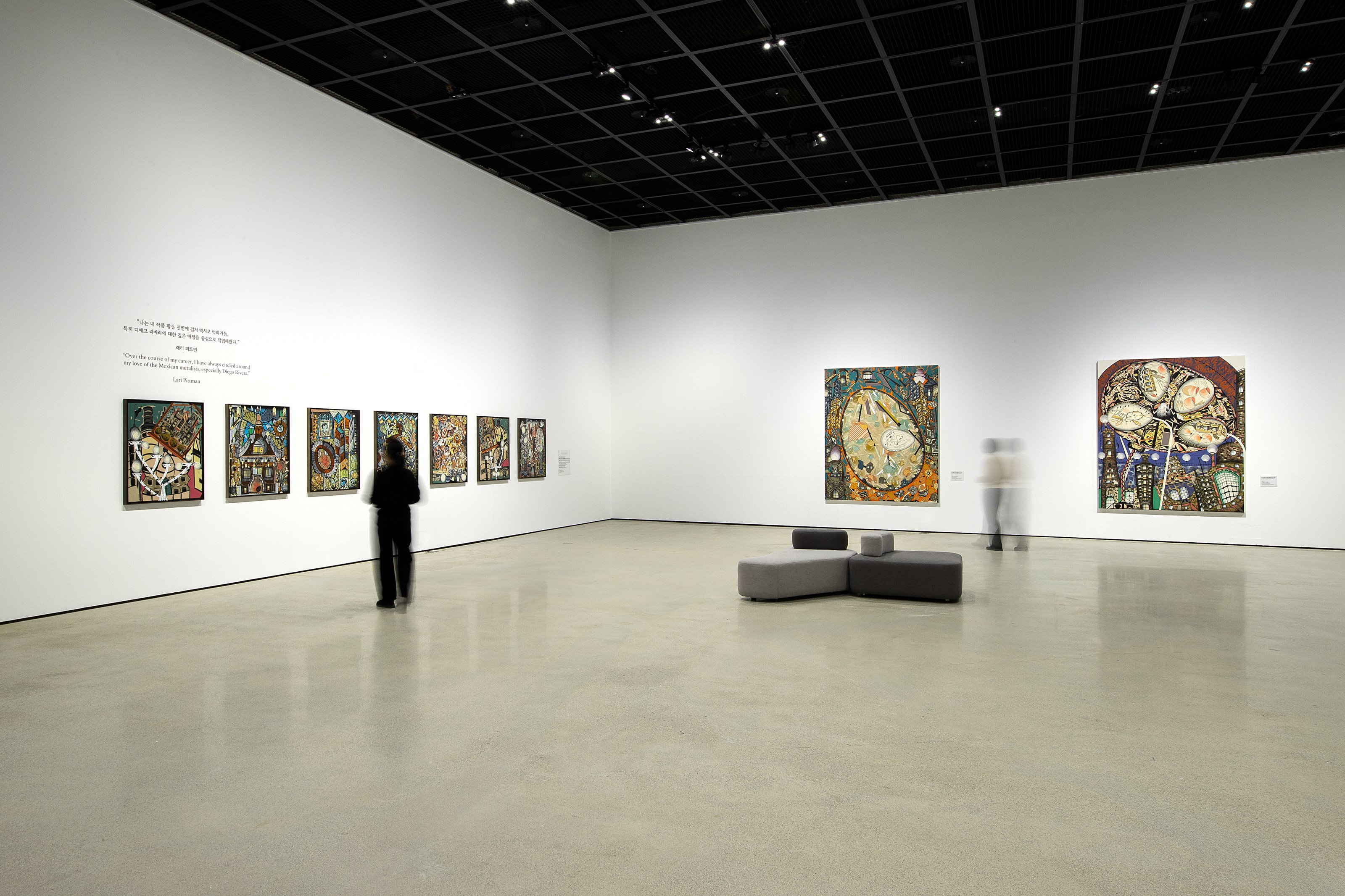 Installation view of Lari Pittman at Jeonnam Museum of Art