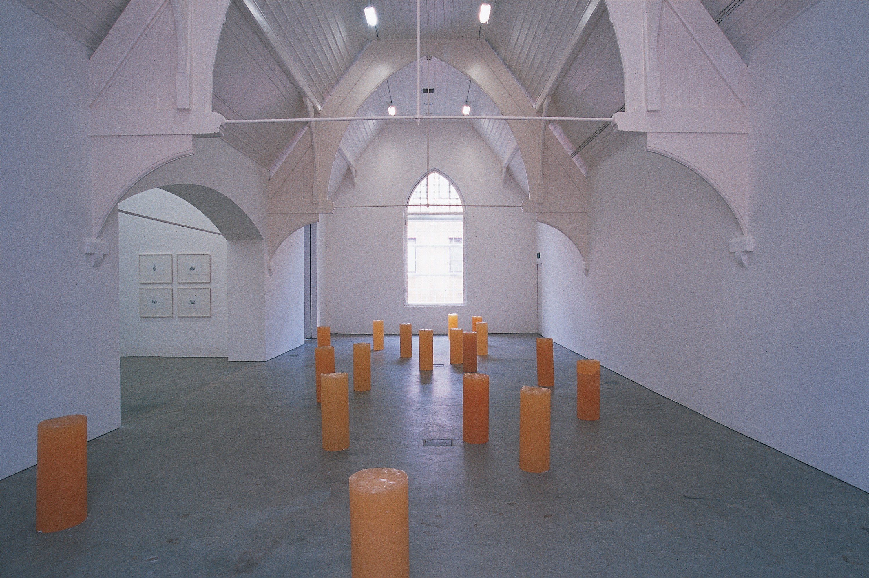 Installation view of Anya Gallaccio at Ikon Gallery