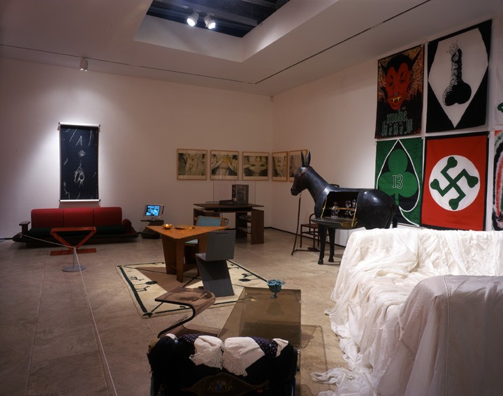 Installation view of L'Art de Vivre at Lehmann Maupin New York