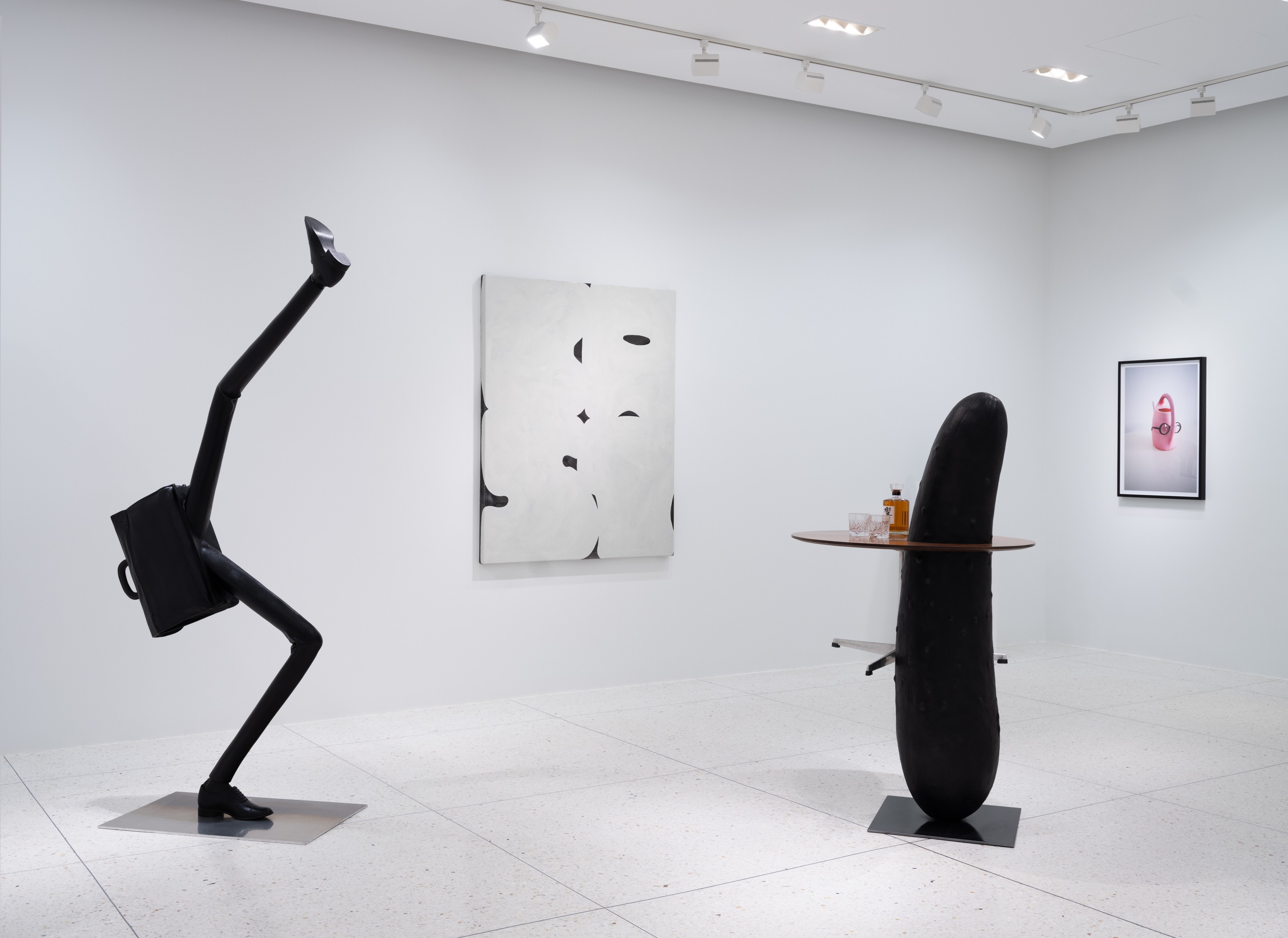 Installation view of Erwin Wurm at Lehmann Maupin Palm Beach