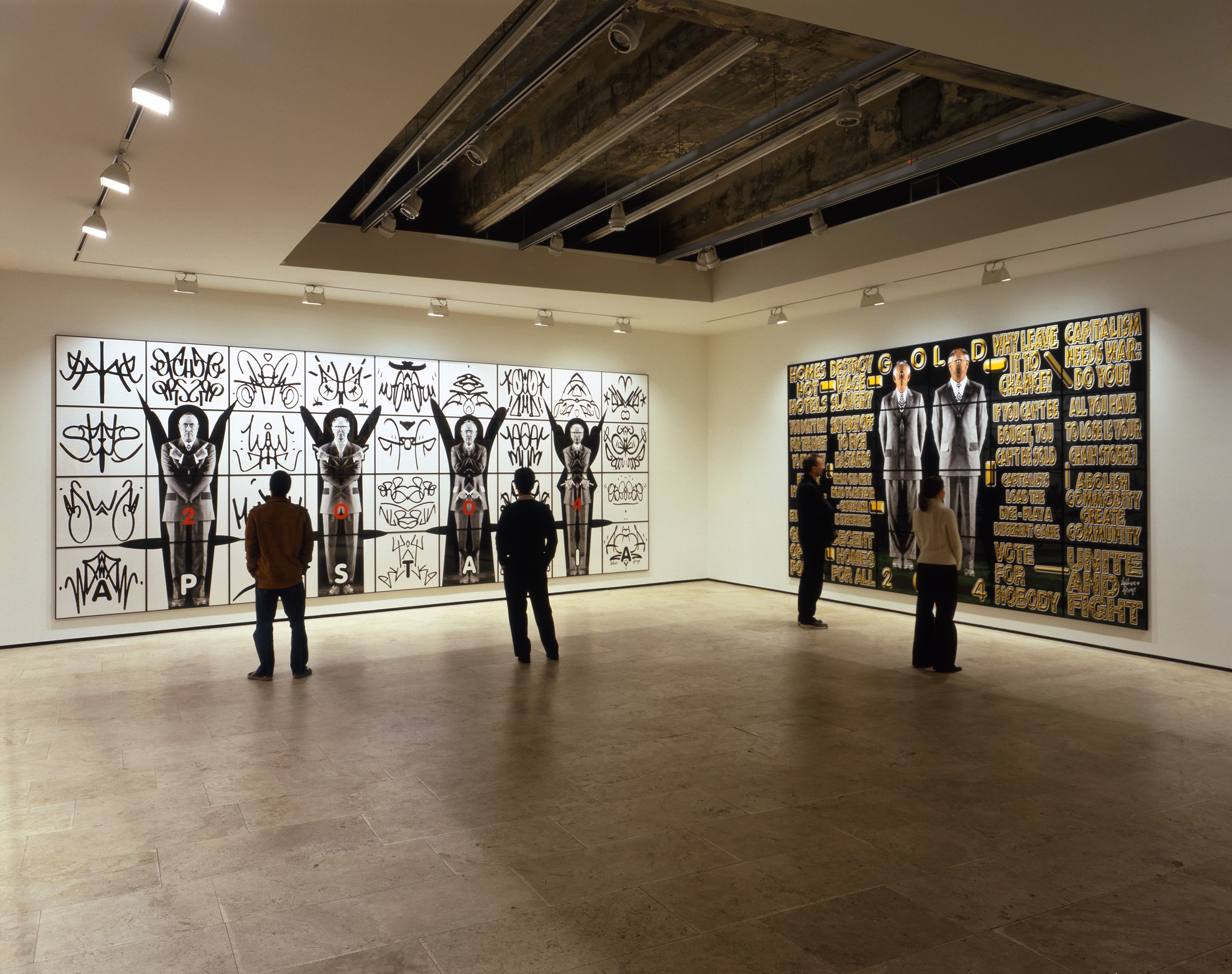 Installation view of Gilbert & George at Lehmann Maupin New York