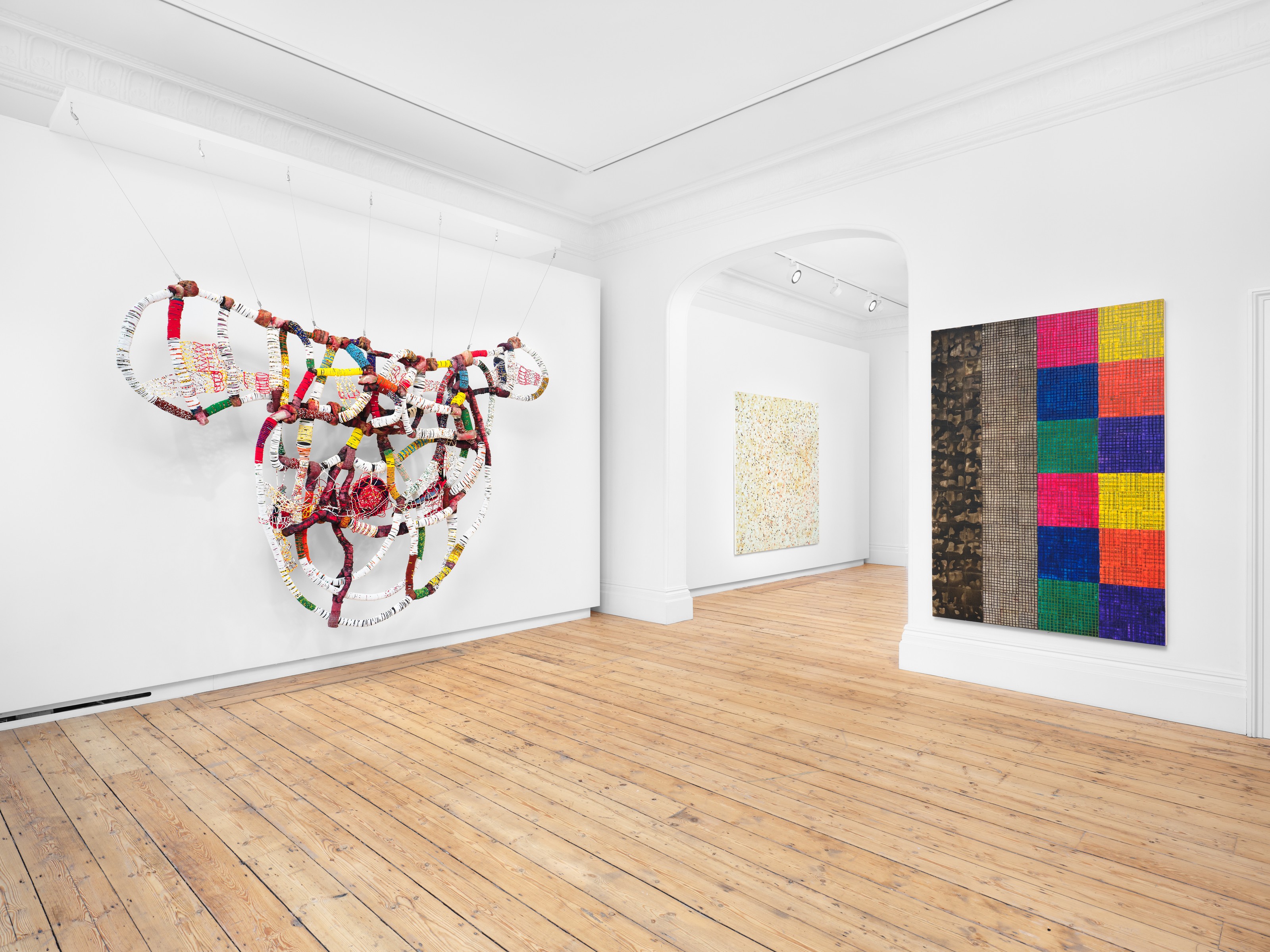 Installation view of SpaceRace at Lehmann Maupin London