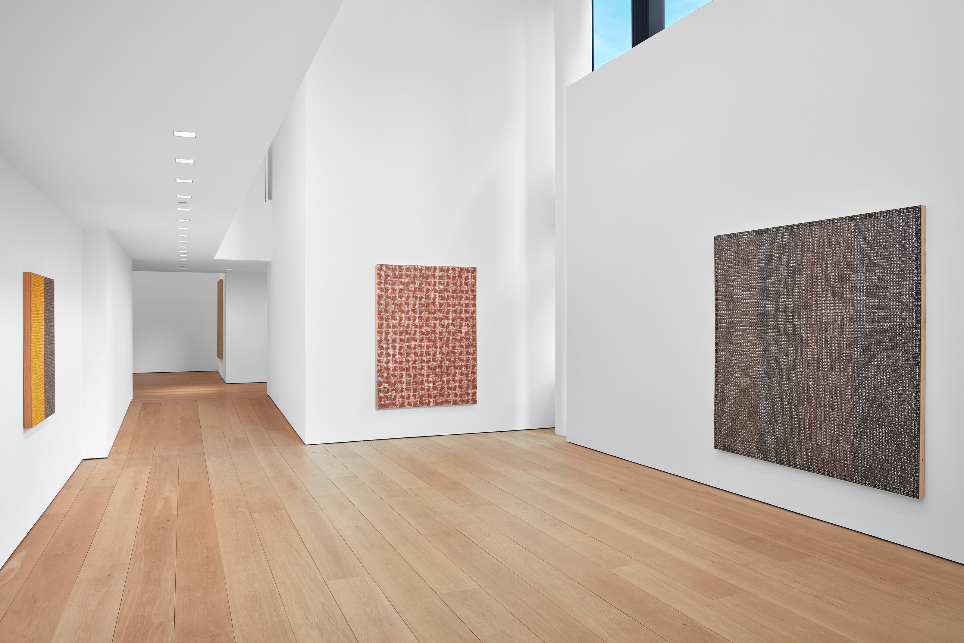 Installation view of McArthur Binion at Lehmann Maupin New York