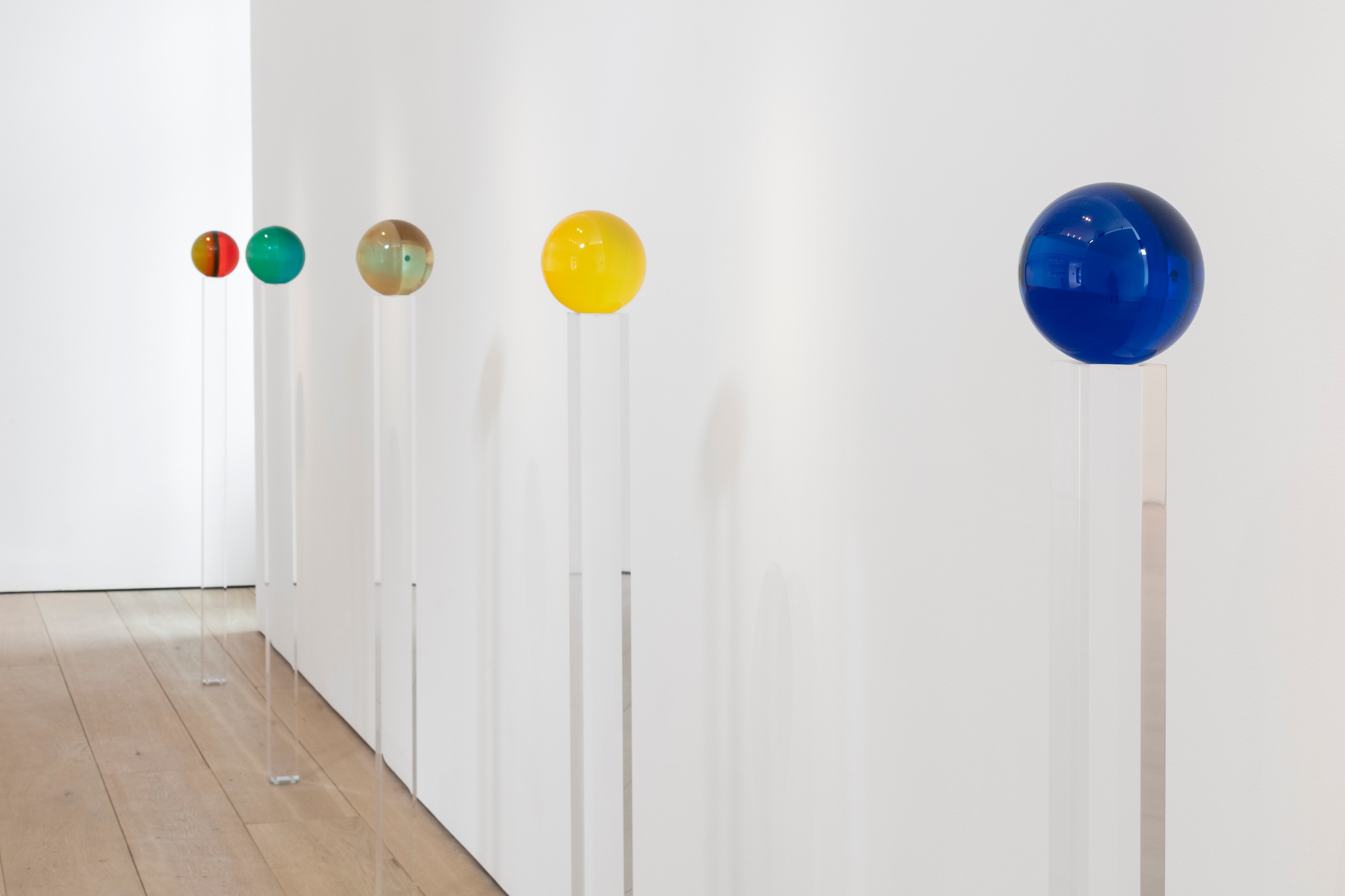 Installation view of Helen Pashgian at Lehmann Maupin New York