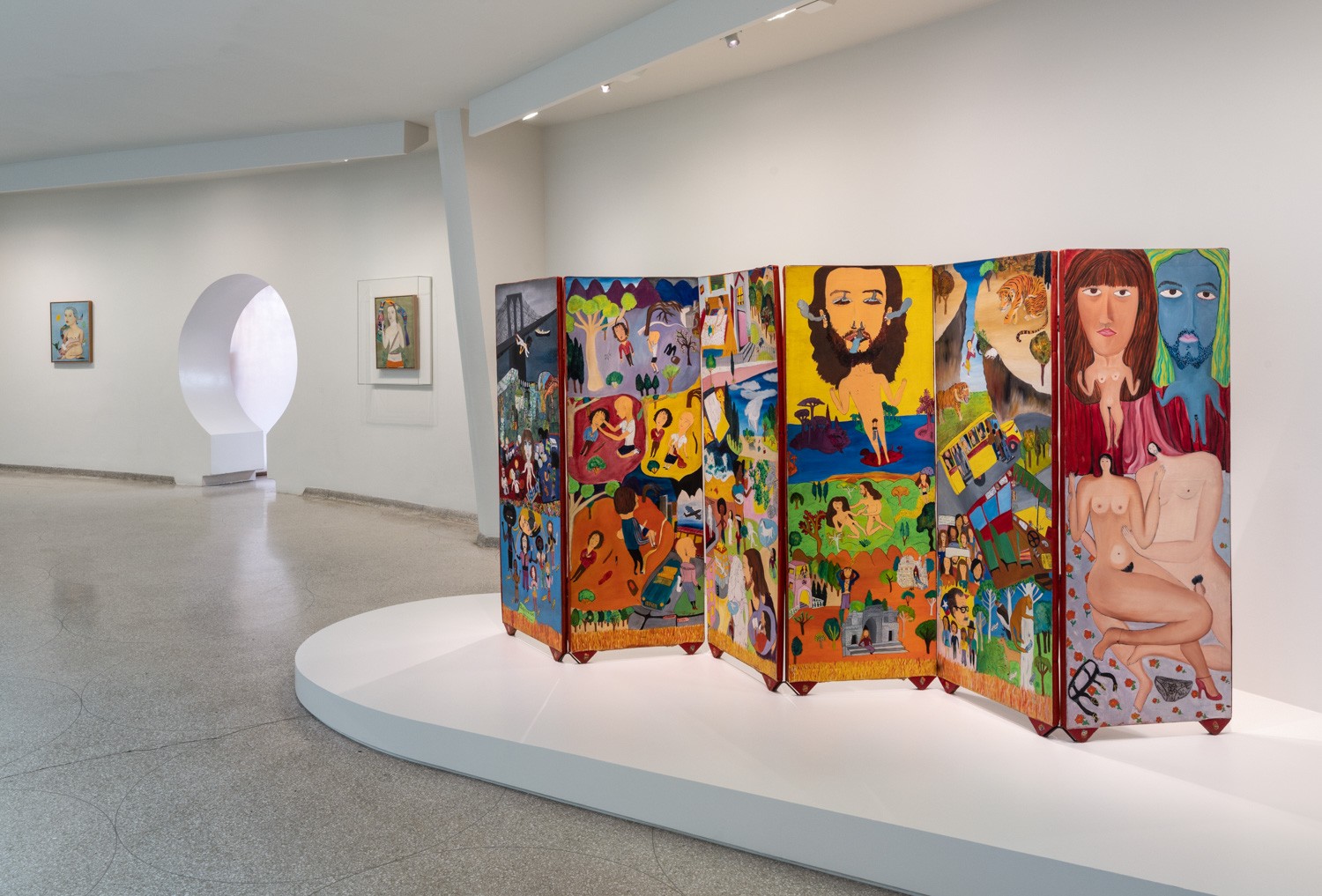 Cecilia Vicuña installation at the Guggenheim Museum