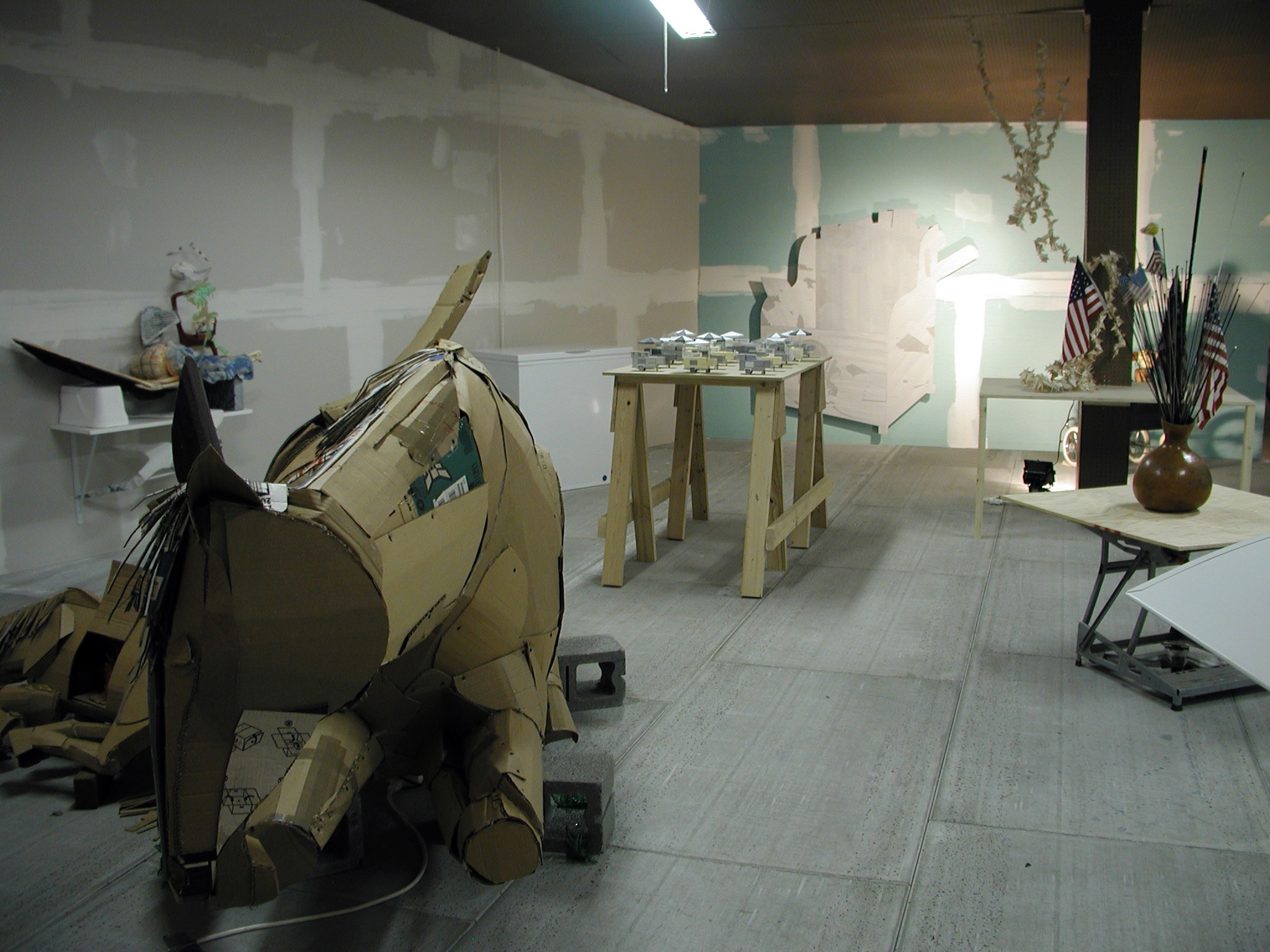 Installation view of Some Exhaust at Lehmann Maupin New York