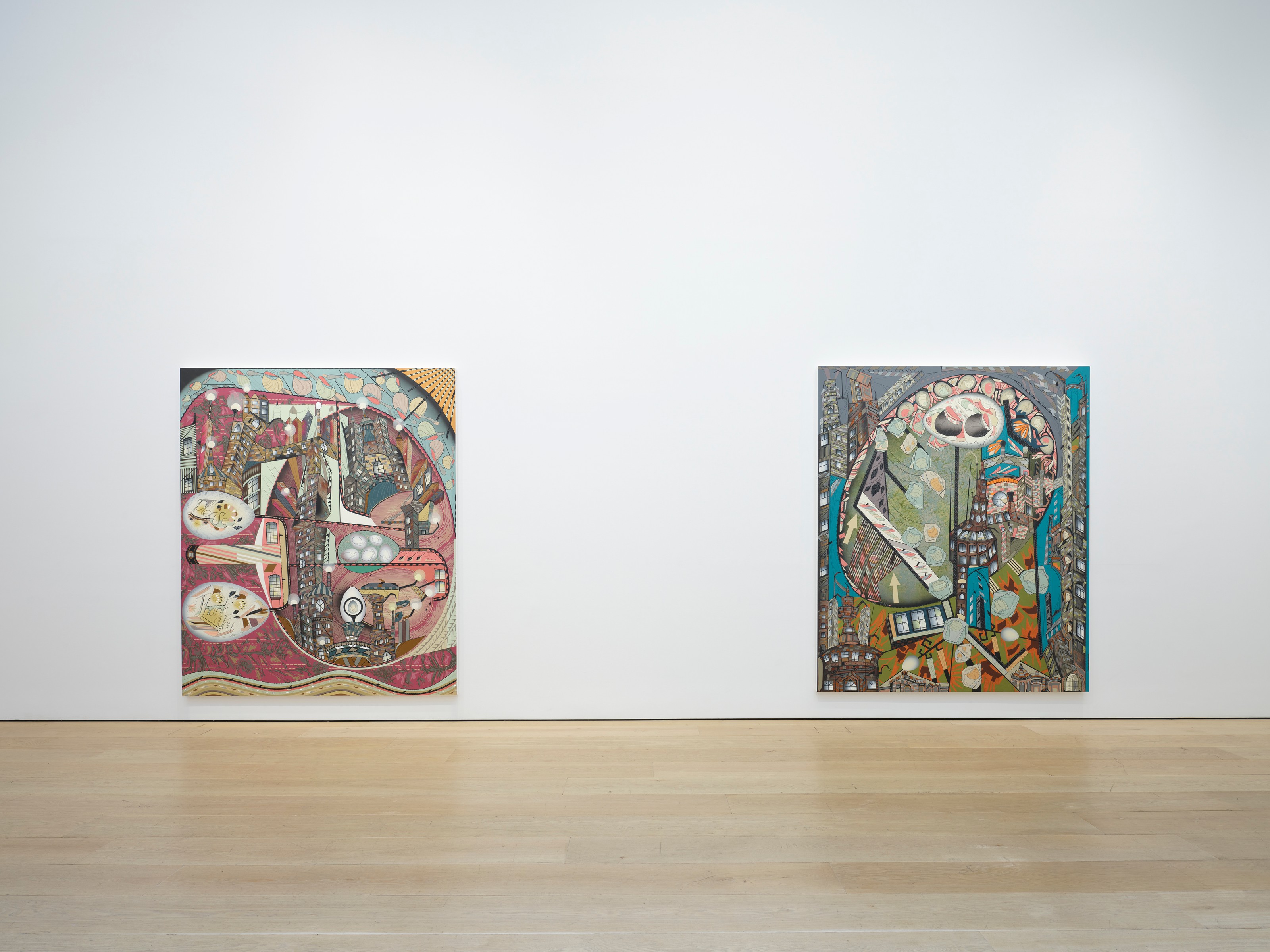 Installation view of Lari Pittman at Lehmann Maupin New York
