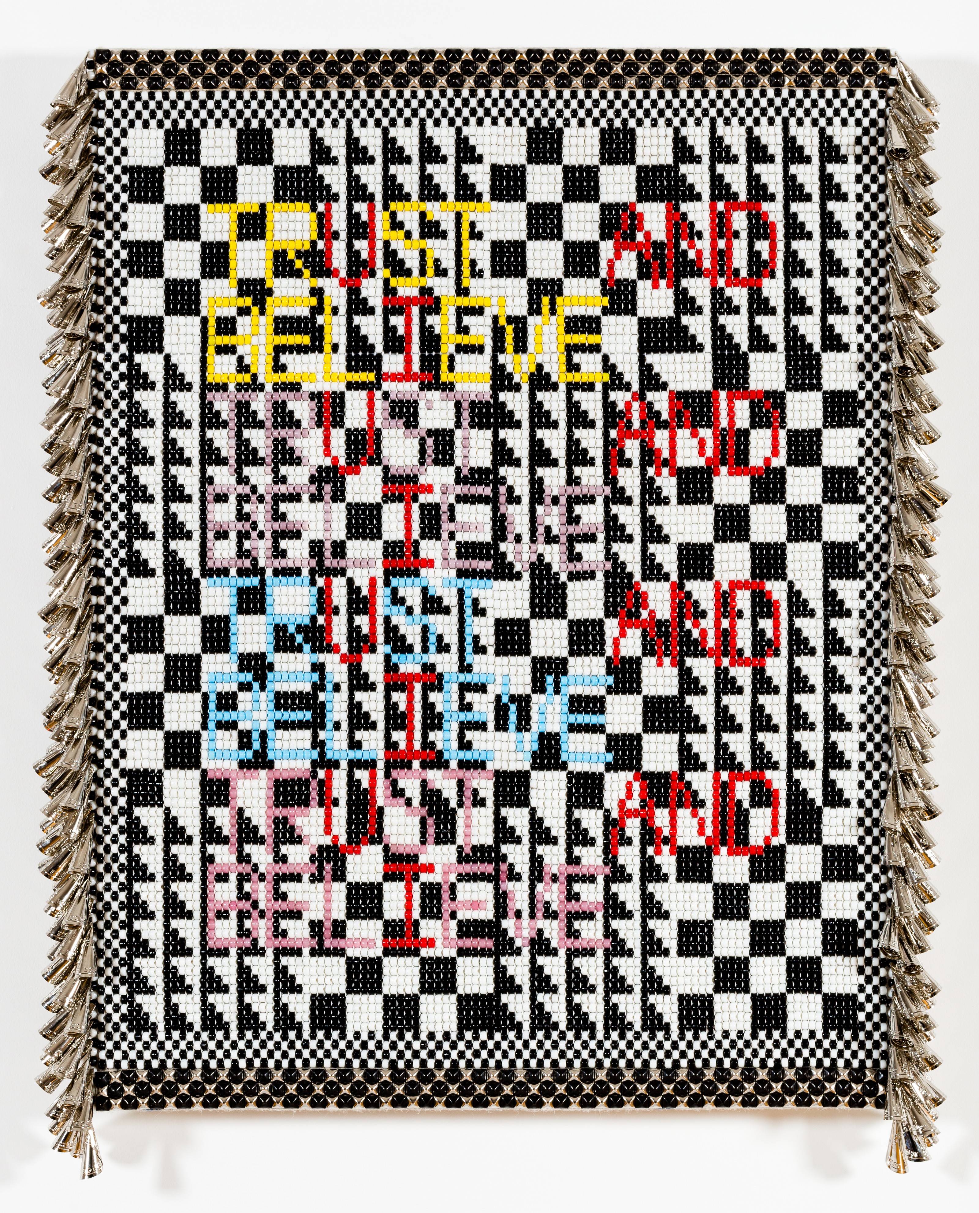 Wall work by Jeffrey Gibson
