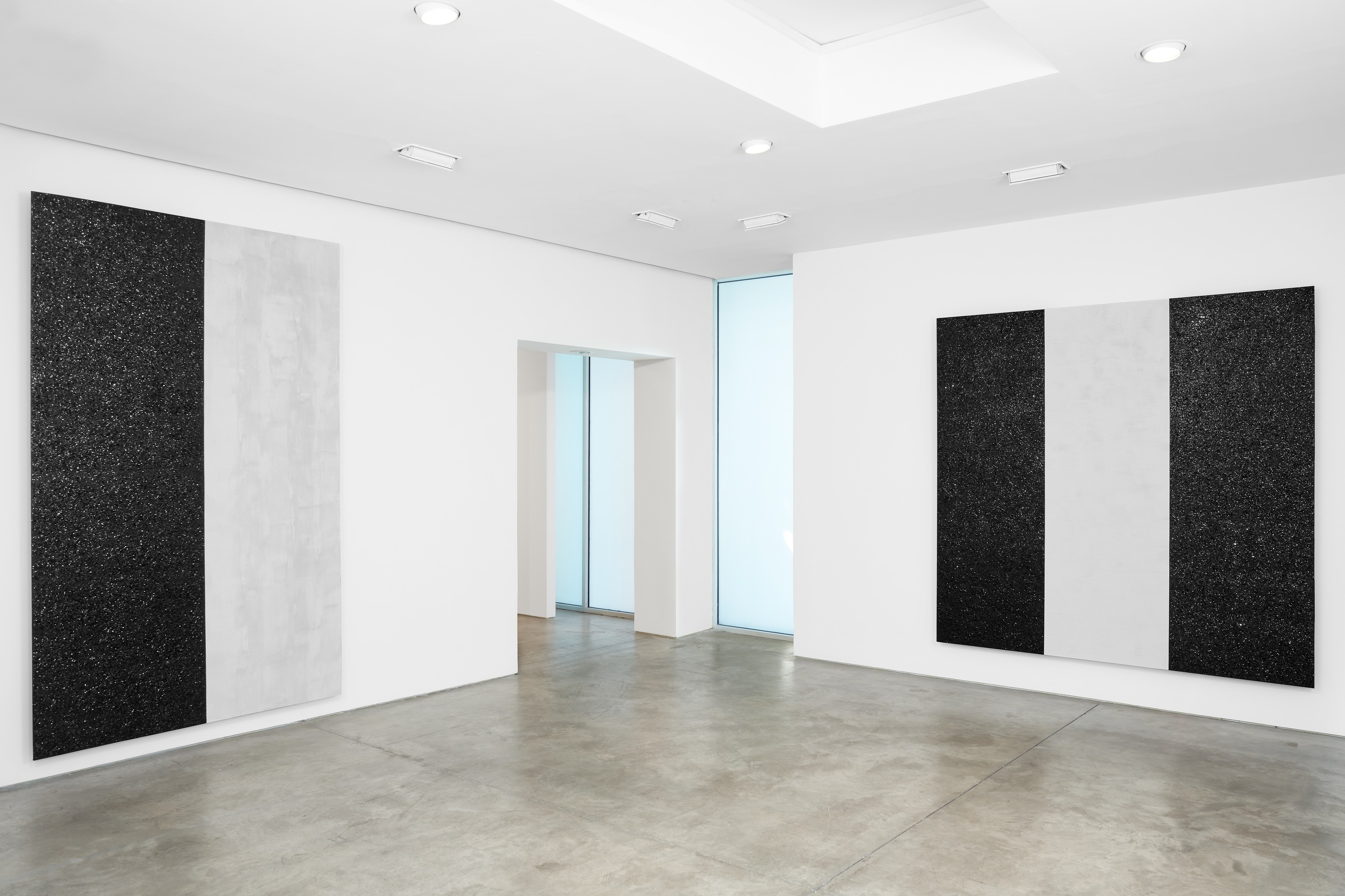 Installation view of Mary Corse at Lehmann Maupin New York