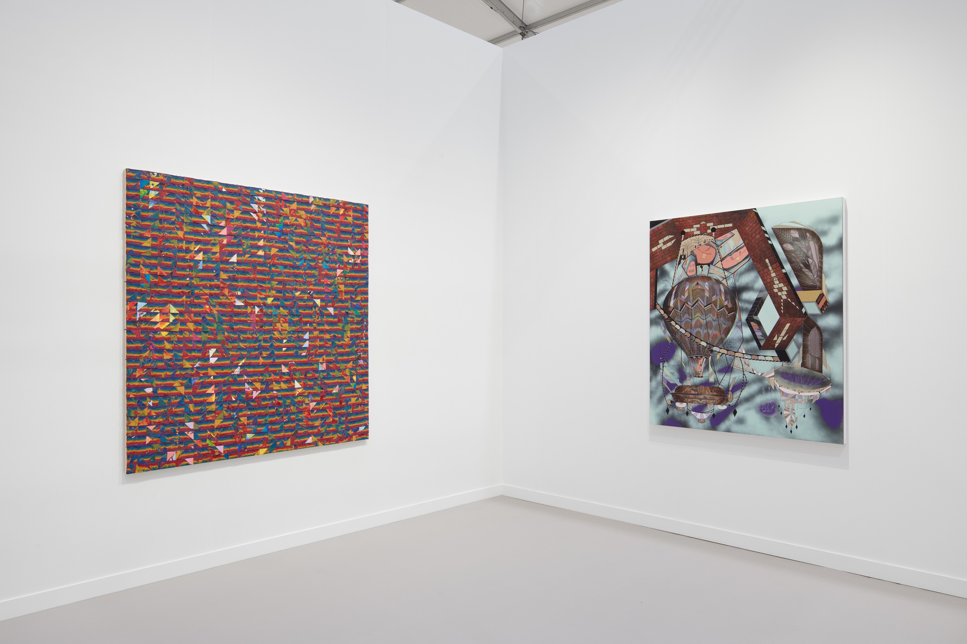 Installation view of Lehmann Maupin, Booth D8 at Frieze Los Angeles