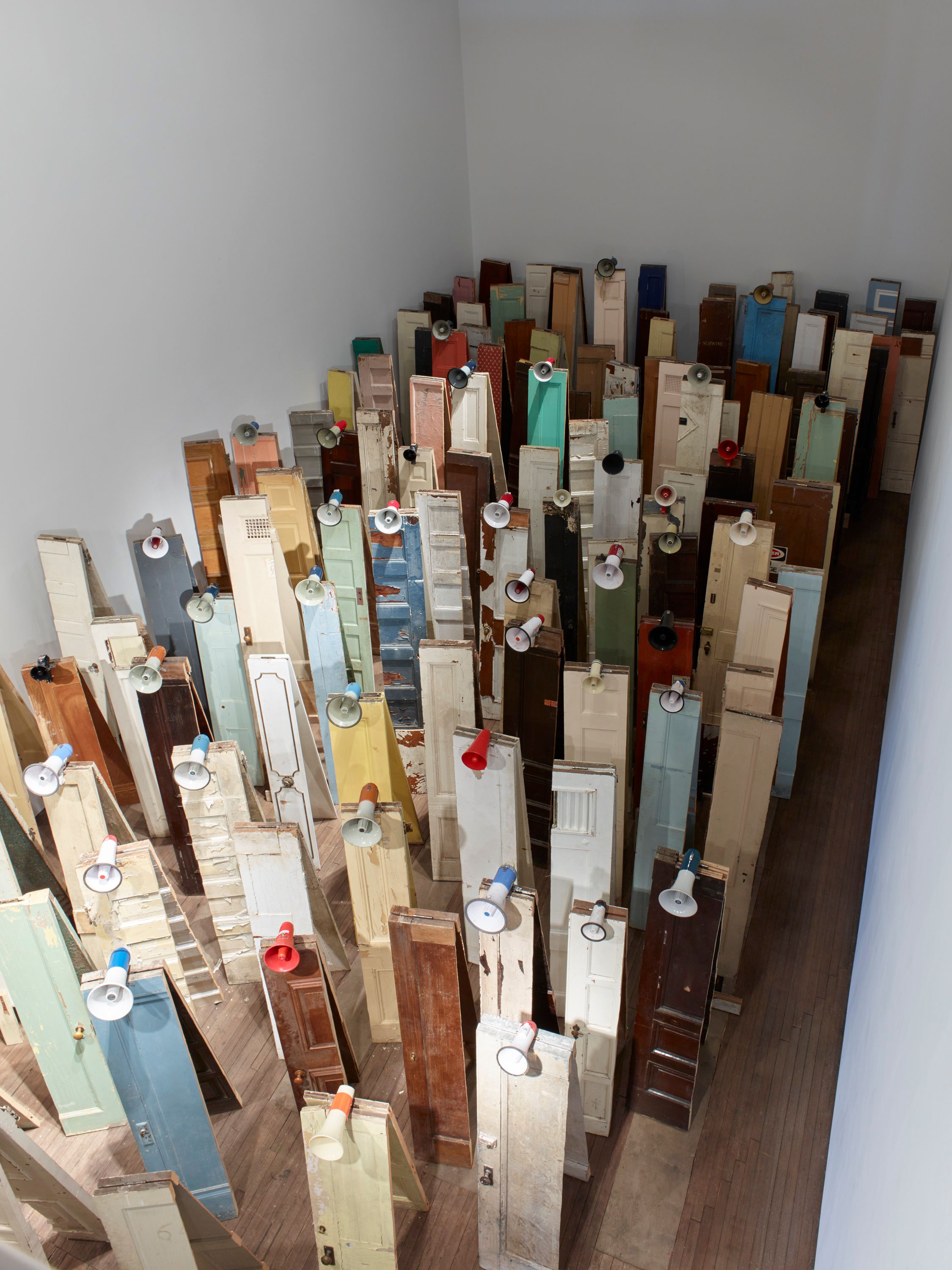Installation view of Show your injuries at Lehmann Maupin New York