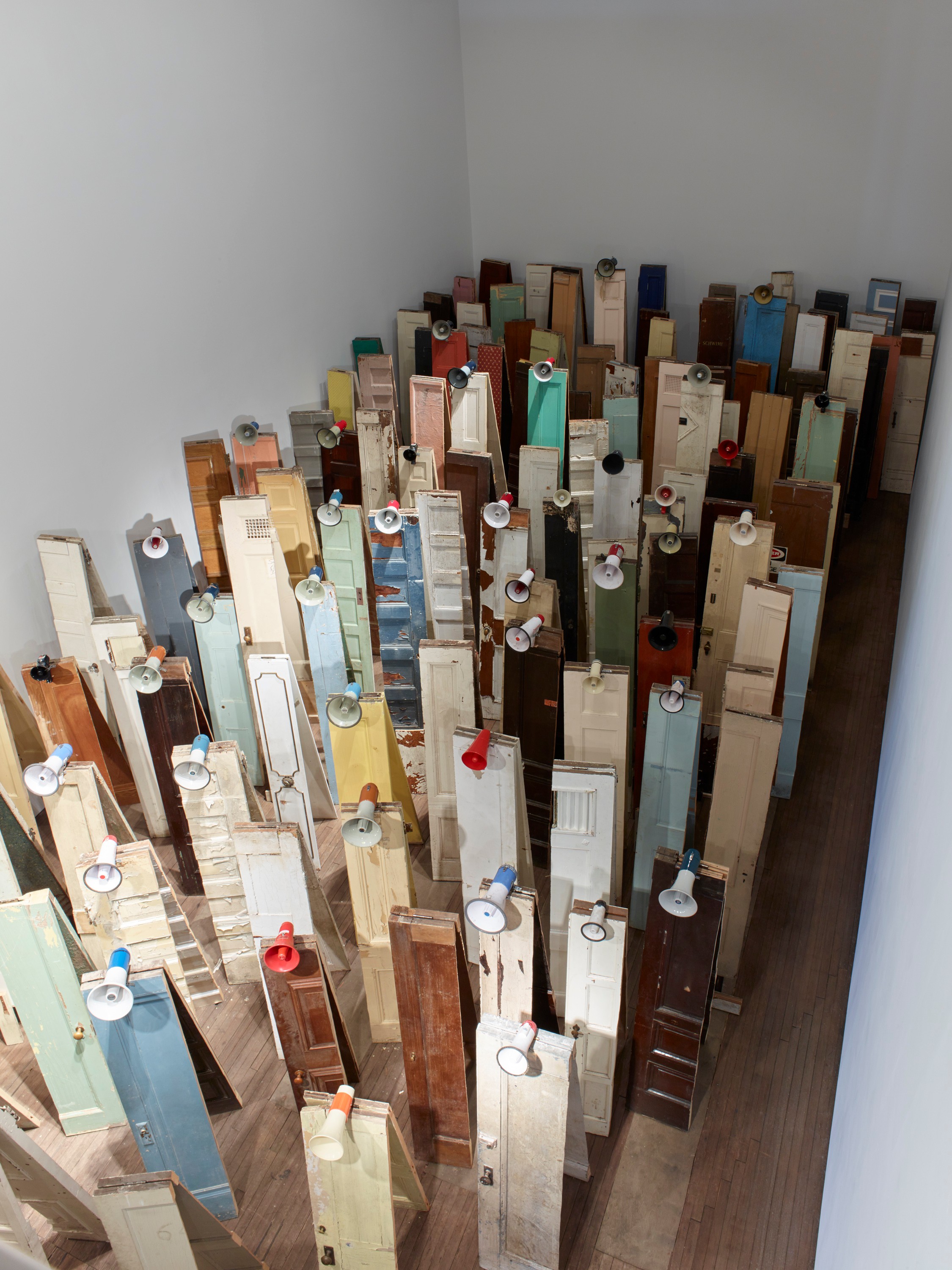 Installation view of Show your injuries at Lehmann Maupin New York