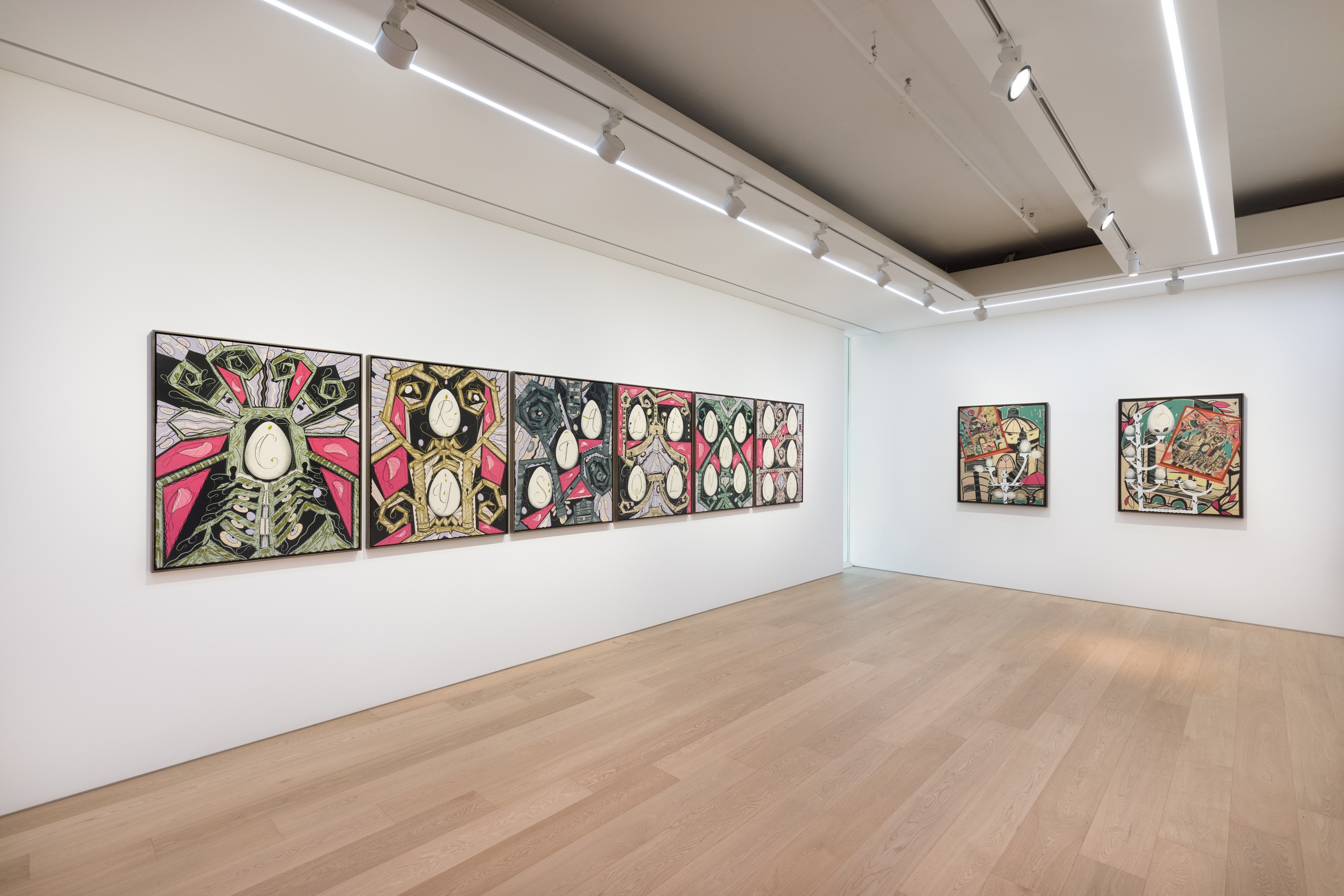 Installation view of Lari Pittman at Lehmann Maupin Seoul