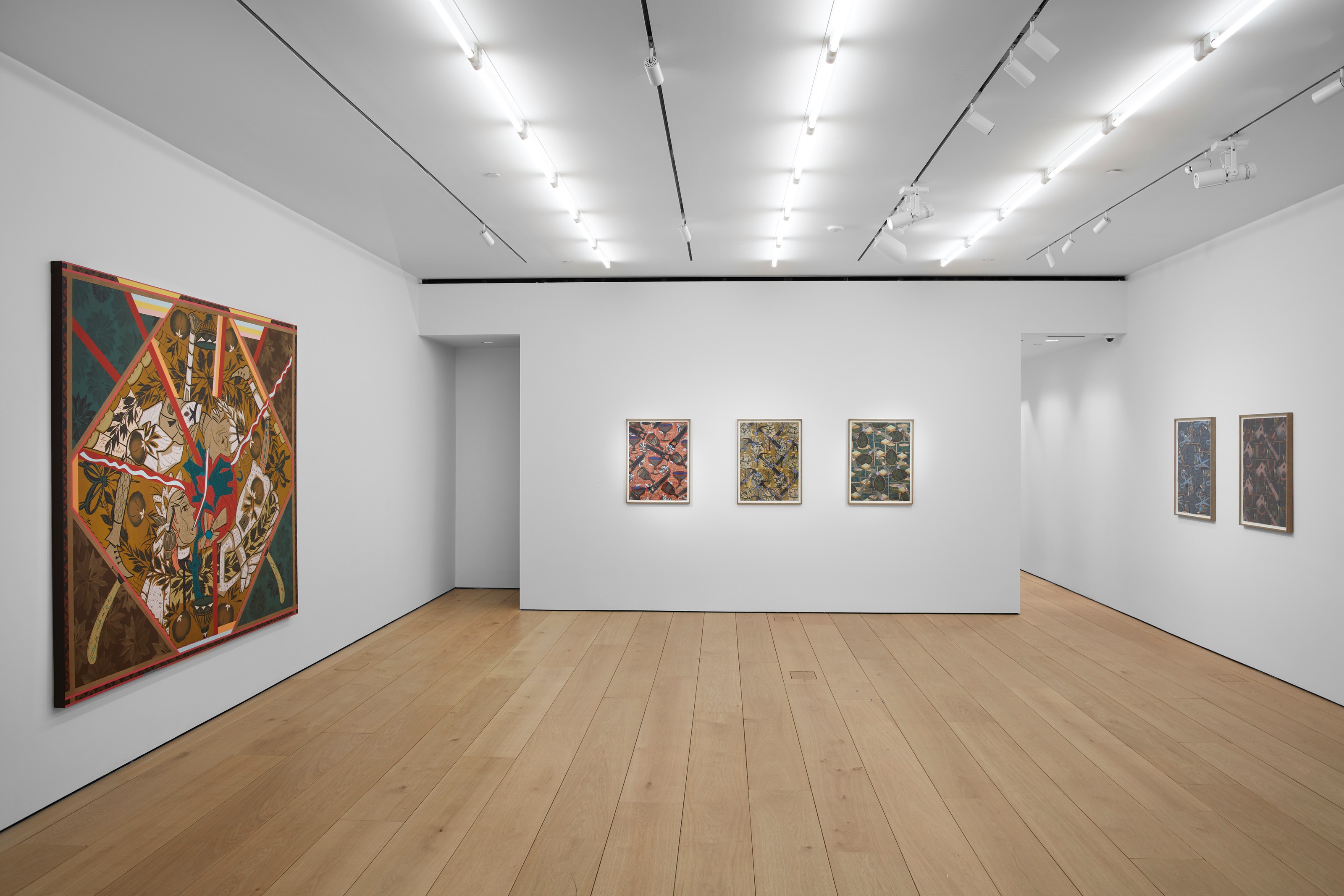 Installation view of Found Buried at Lehmann Maupin New York