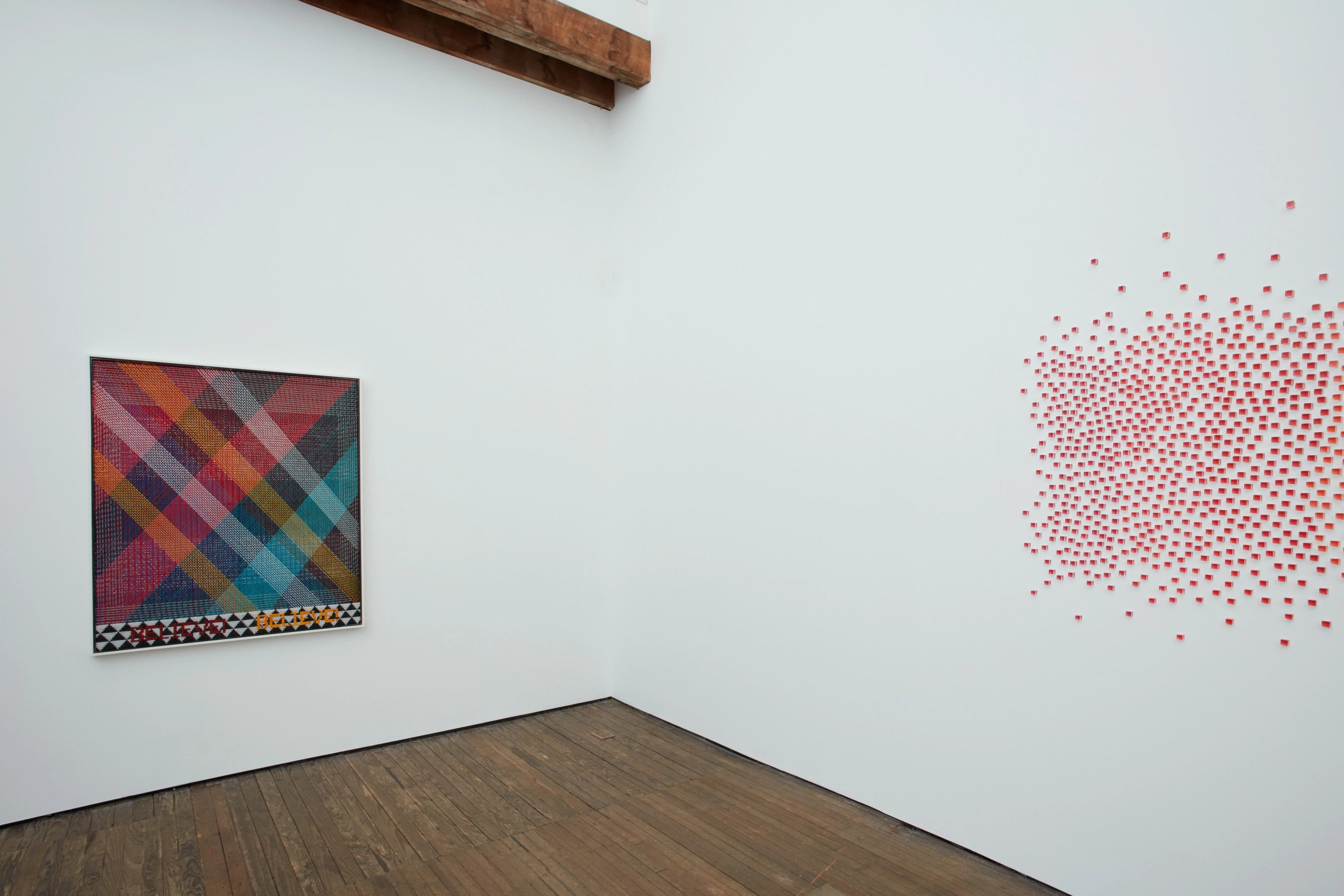 Installation view of From a whisper to a scream at Lehmann Maupin New York