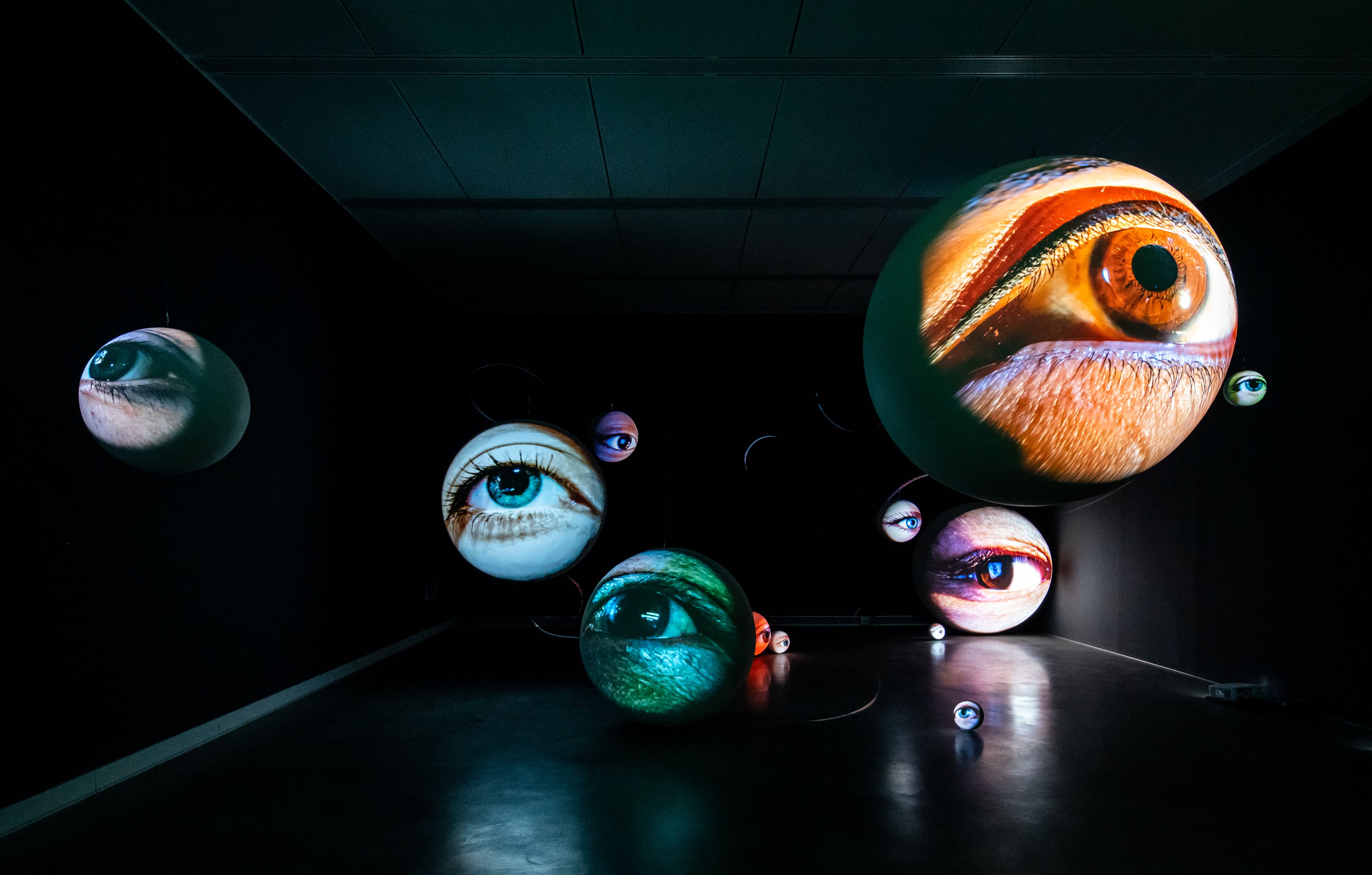 Sculpture & Video Panel by Tony Oursler