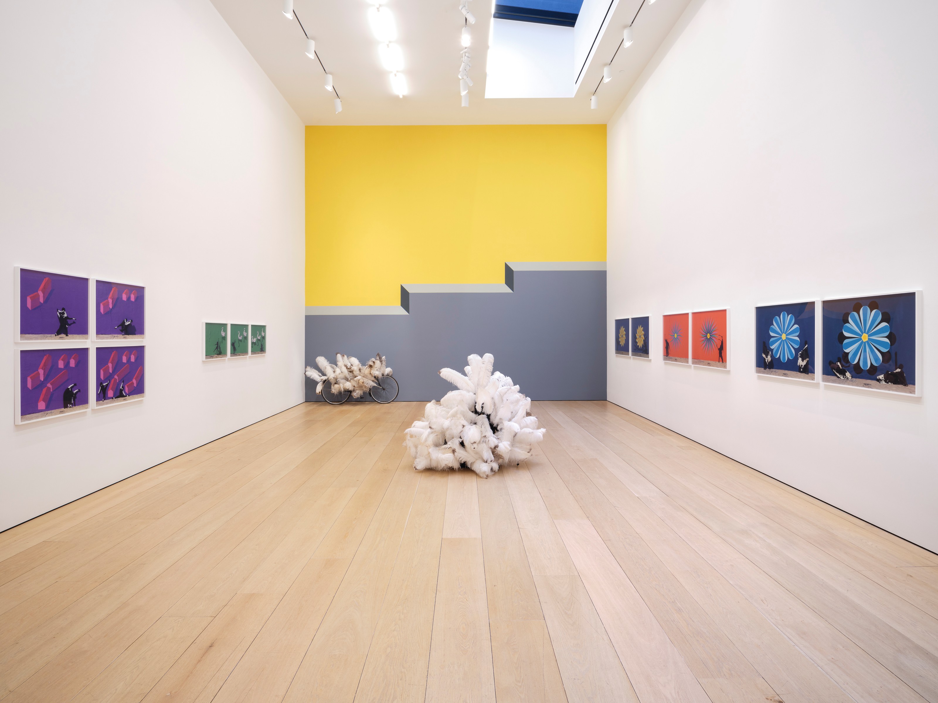 Installation view of Robin Rhode at Lehmann Maupin New York