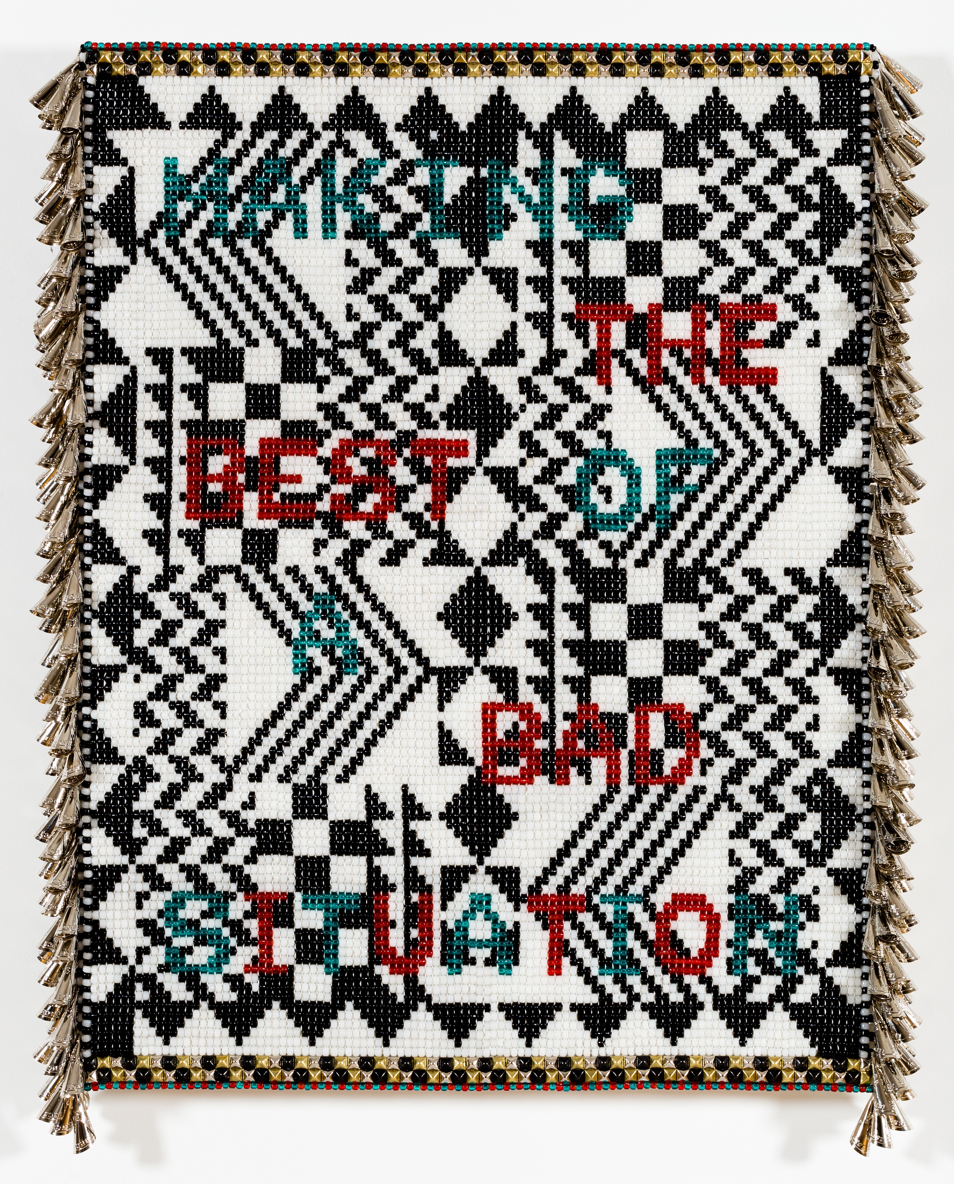 Wall work by Jeffrey Gibson