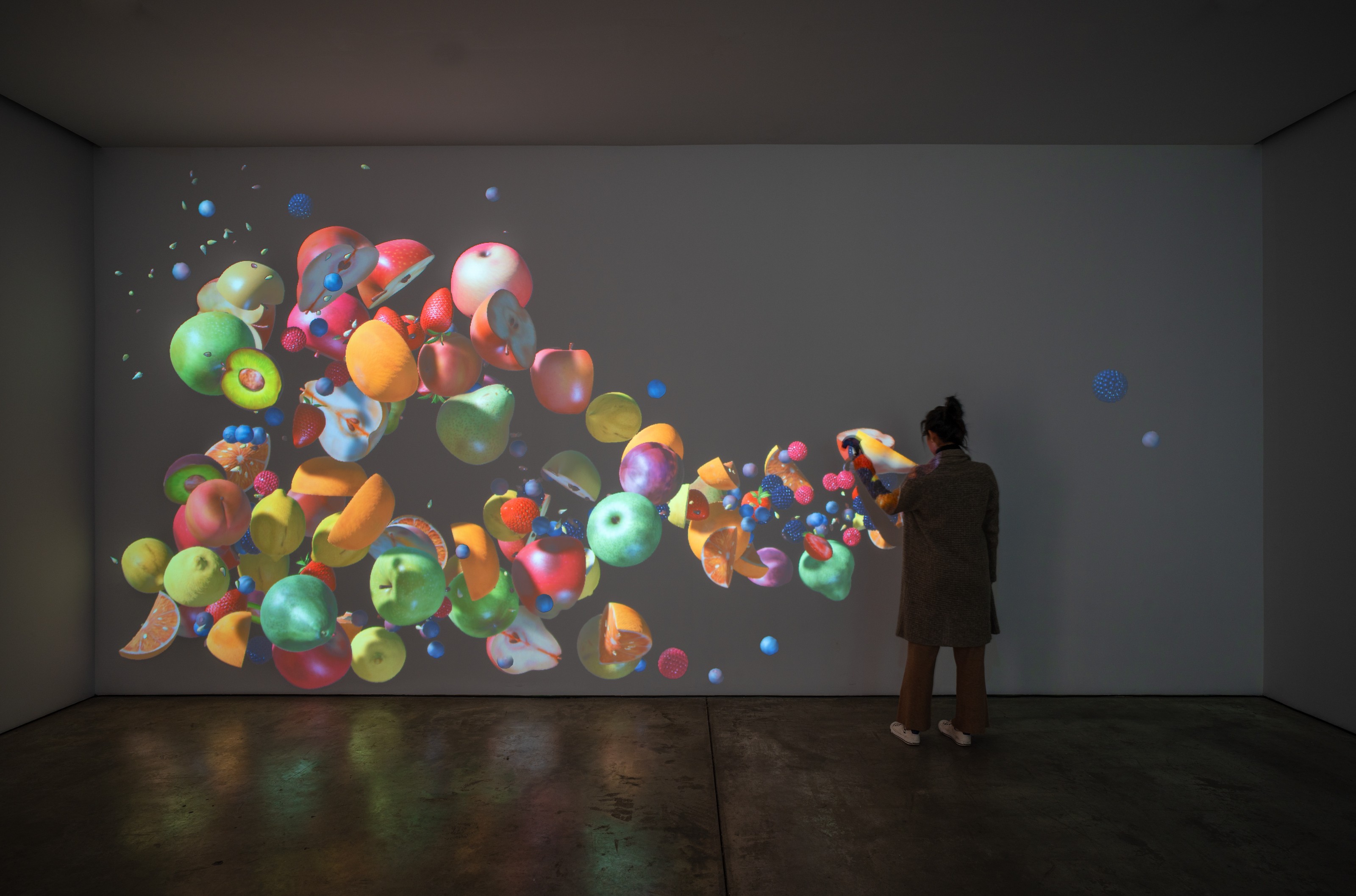 Installation view of Jennifer Steinkamp at Lehmann Maupin New York