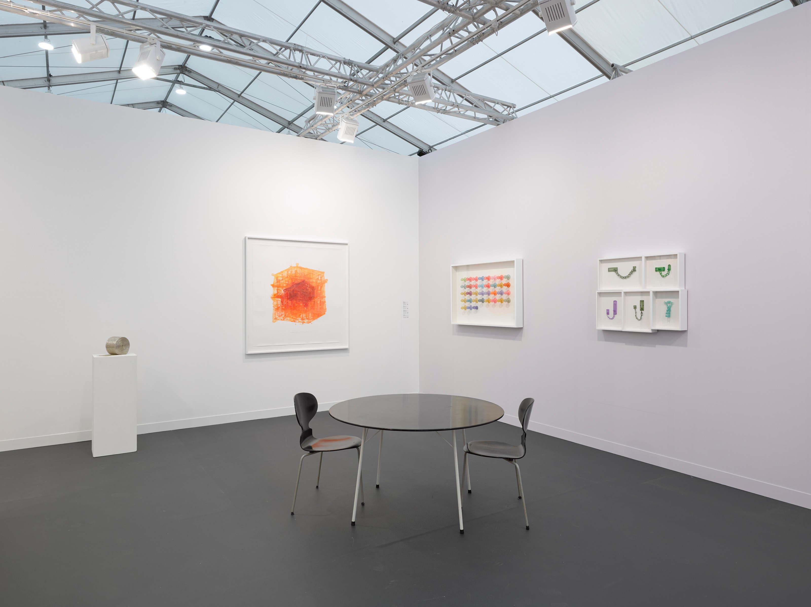 Installation view of Lehmann Maupin, Booth F04 at Frieze London