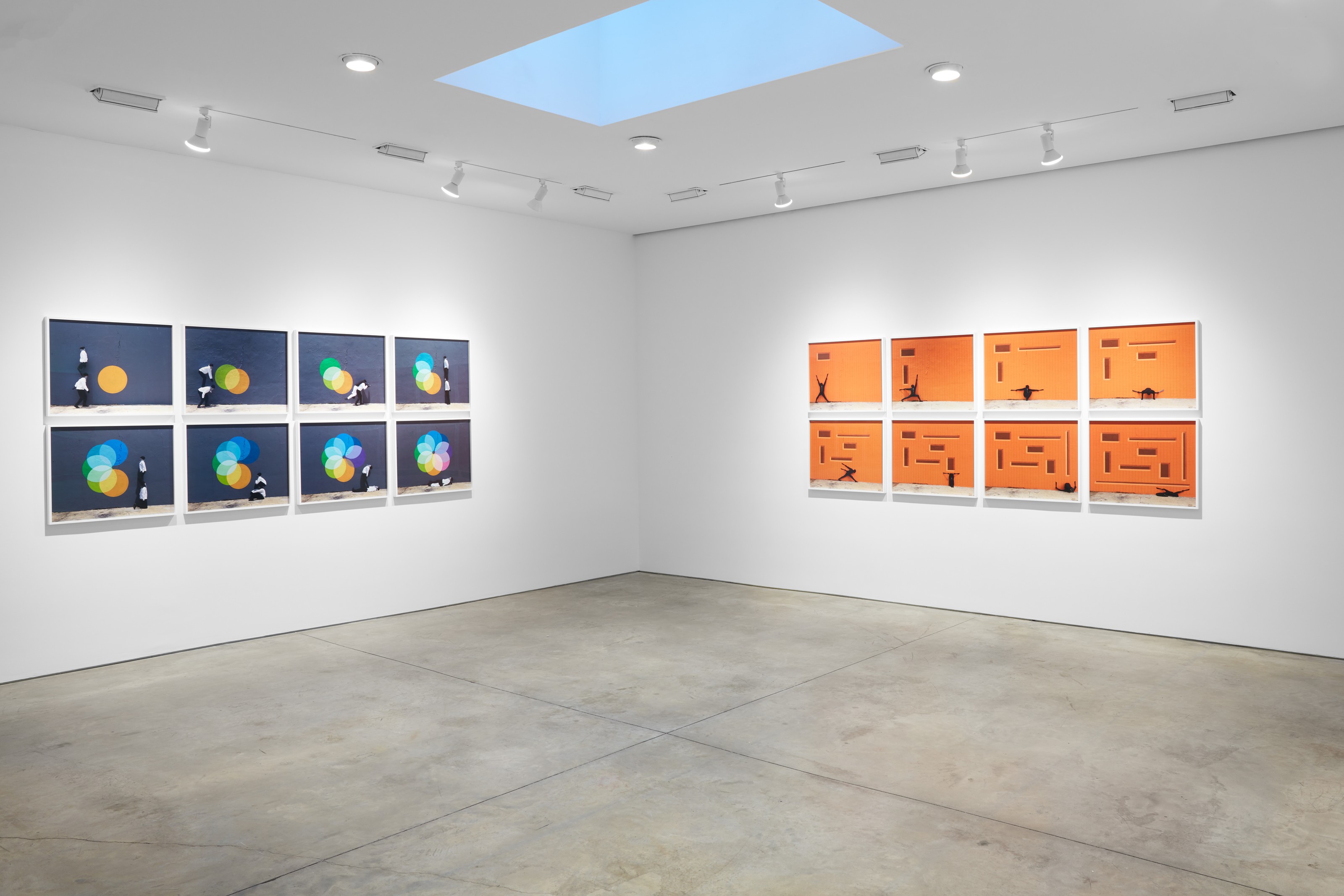 Installation view of Robin Rhode at Lehmann Maupin New York