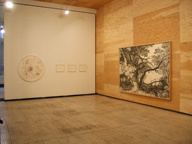 Installation view of Off the Grid at Lehmann Maupin New York