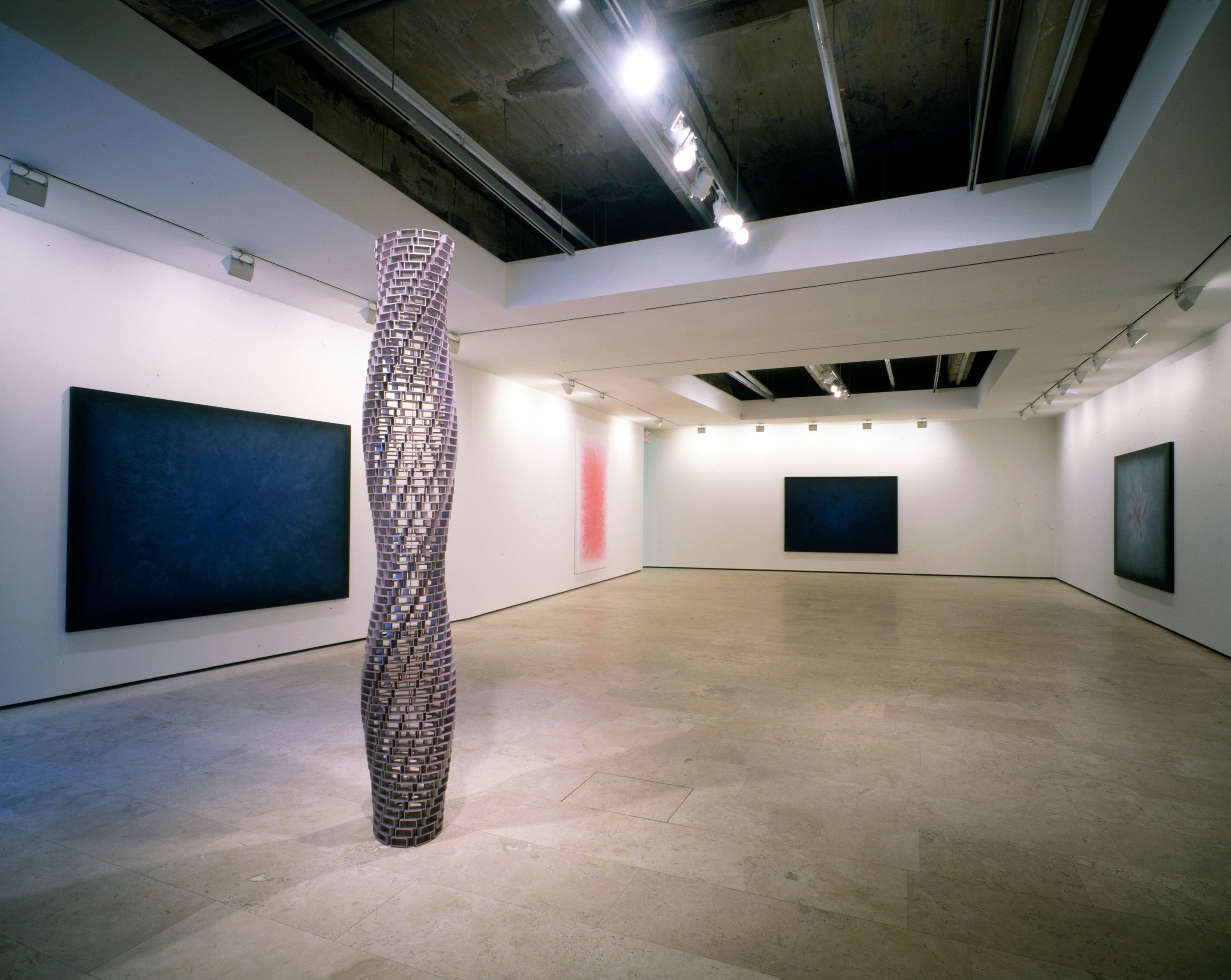 Installation view of Light darkness at Lehmann Maupin New York