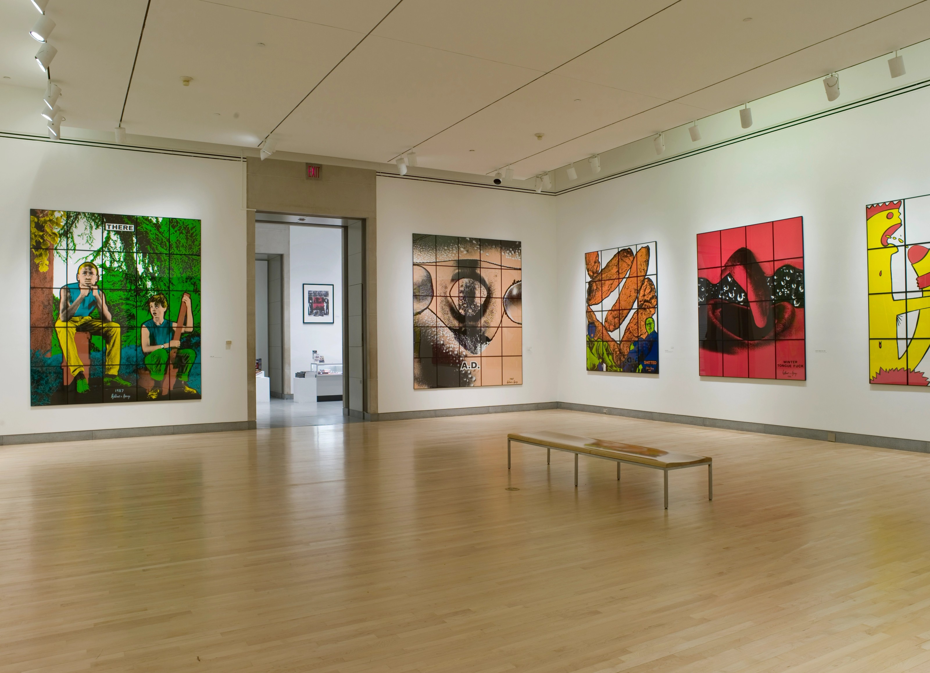 Installation view of Gilbert & George at The Brooklyn Museum