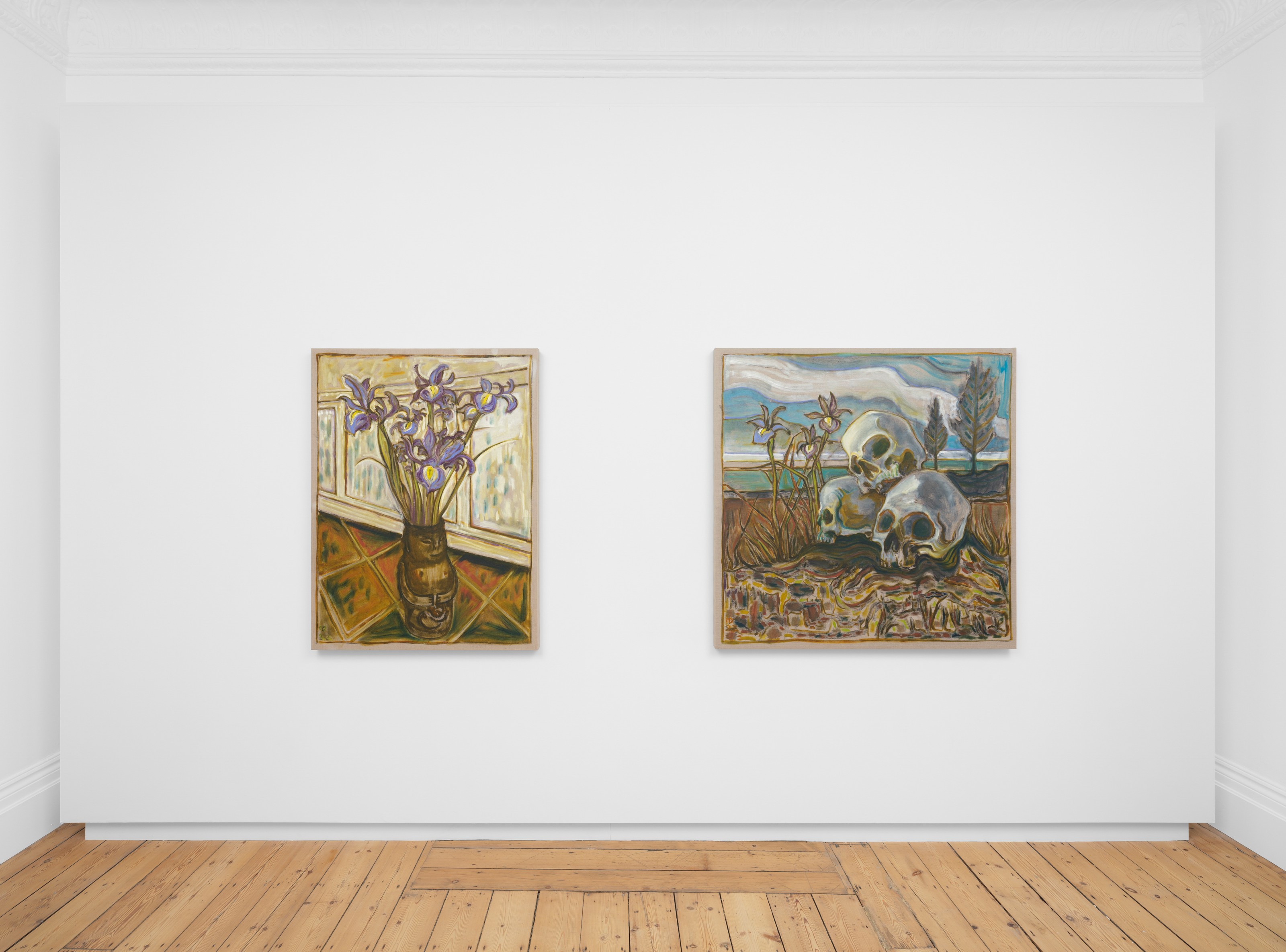 Installation view of Billy Childish at Lehmann Maupin London