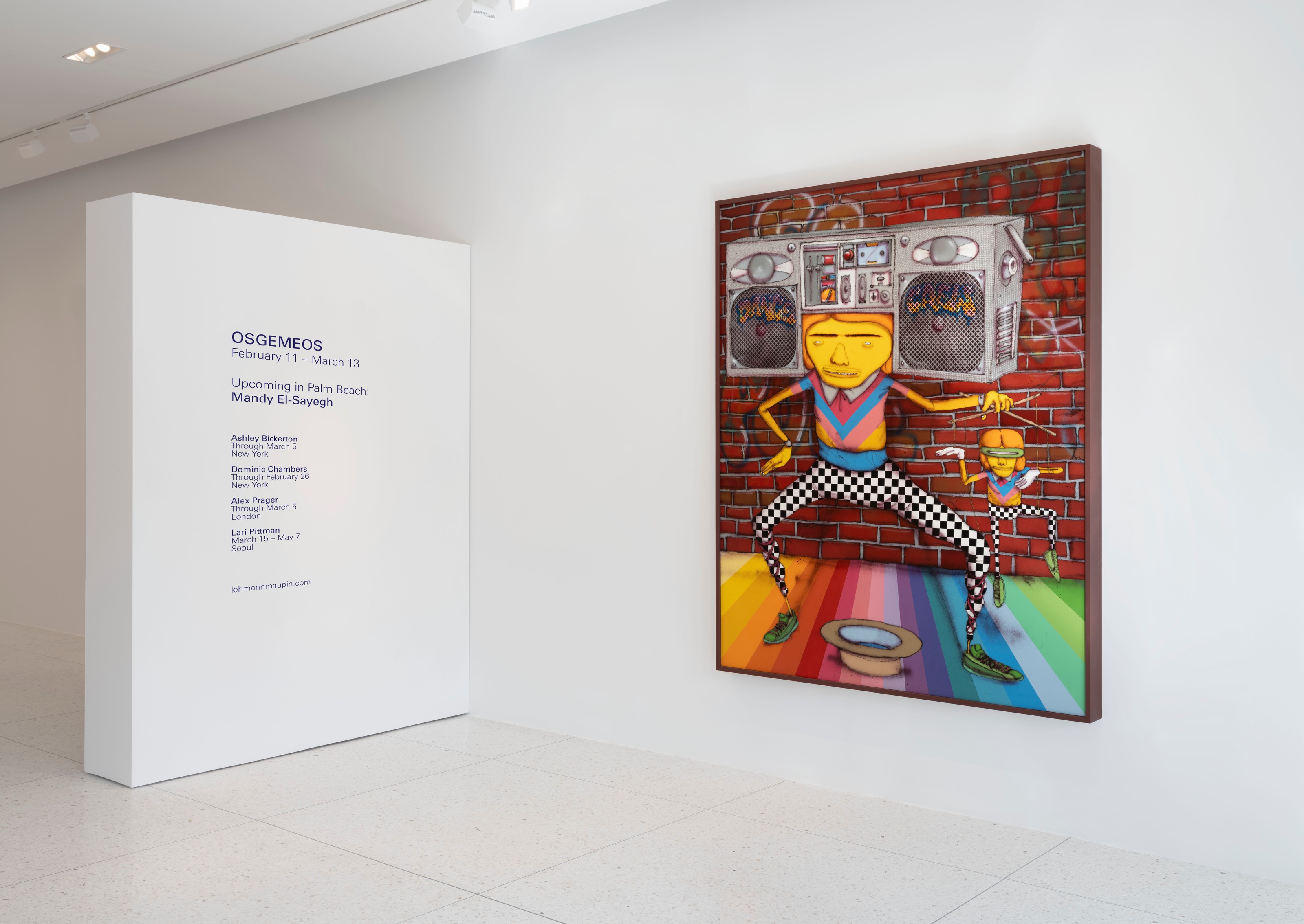 Installation view of OSGEMEOS at Lehmann Maupin Palm Beach