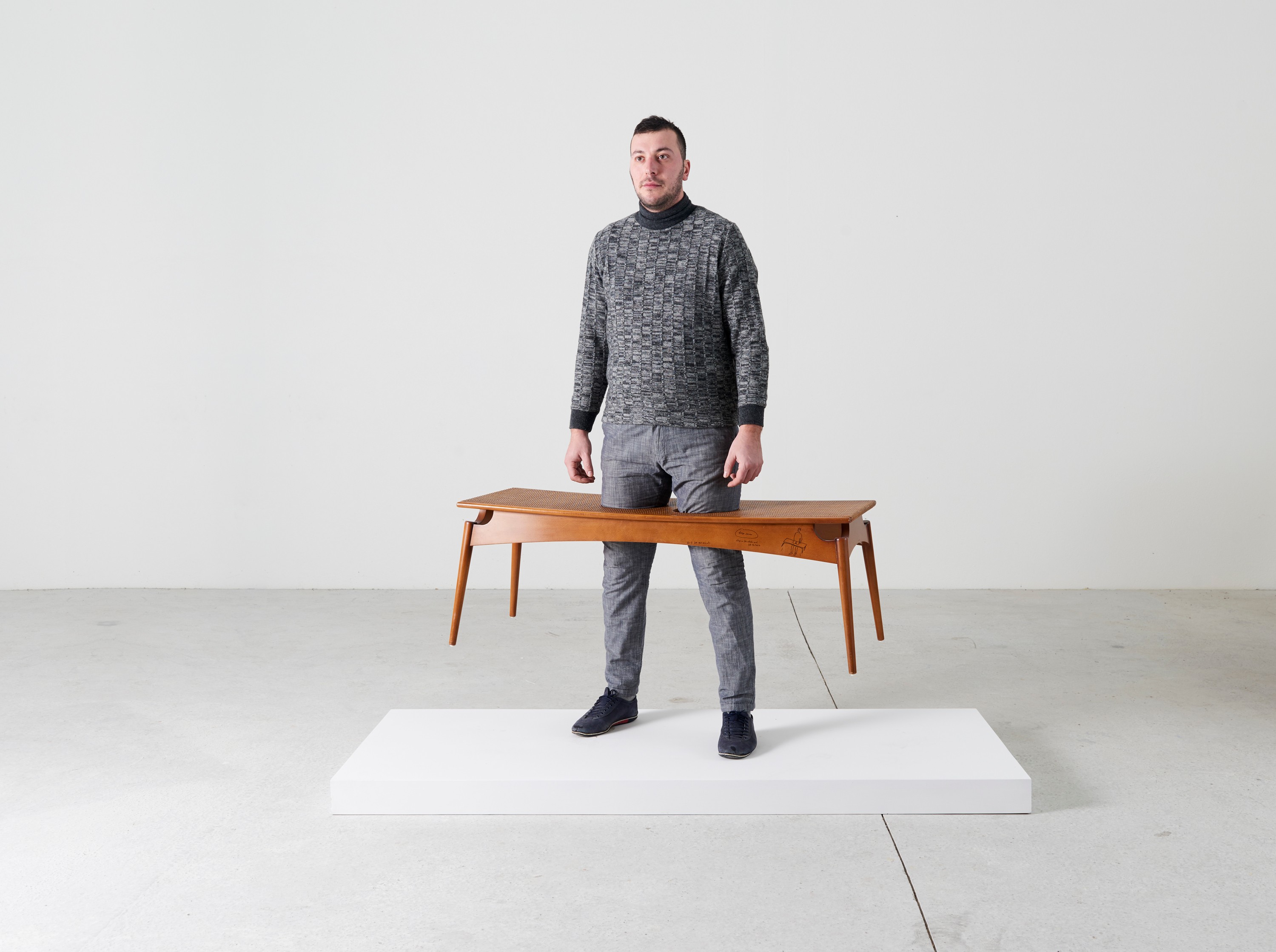 One Minute Sculpture by Erwin Wurm
